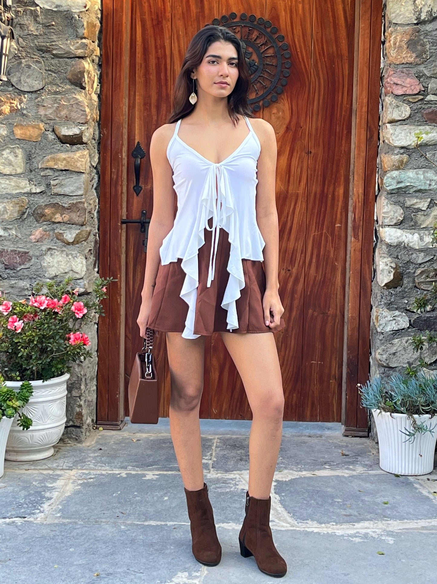 TANDUL Women Stunning Chic White Top