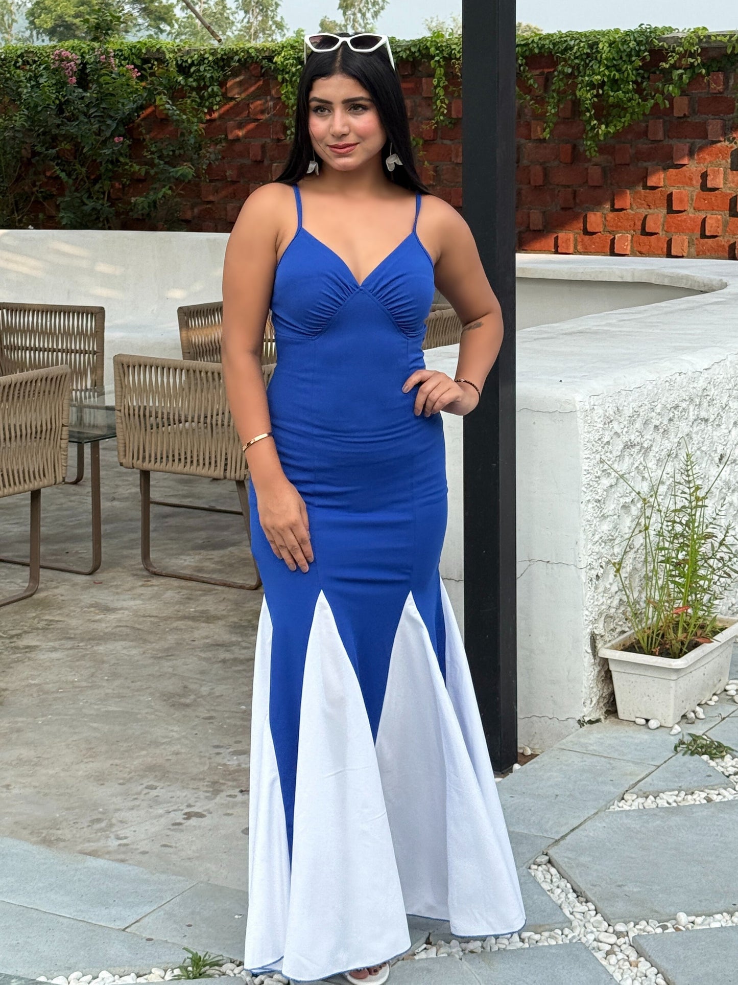 TANDUL Women Stunning Blue Flair Dress