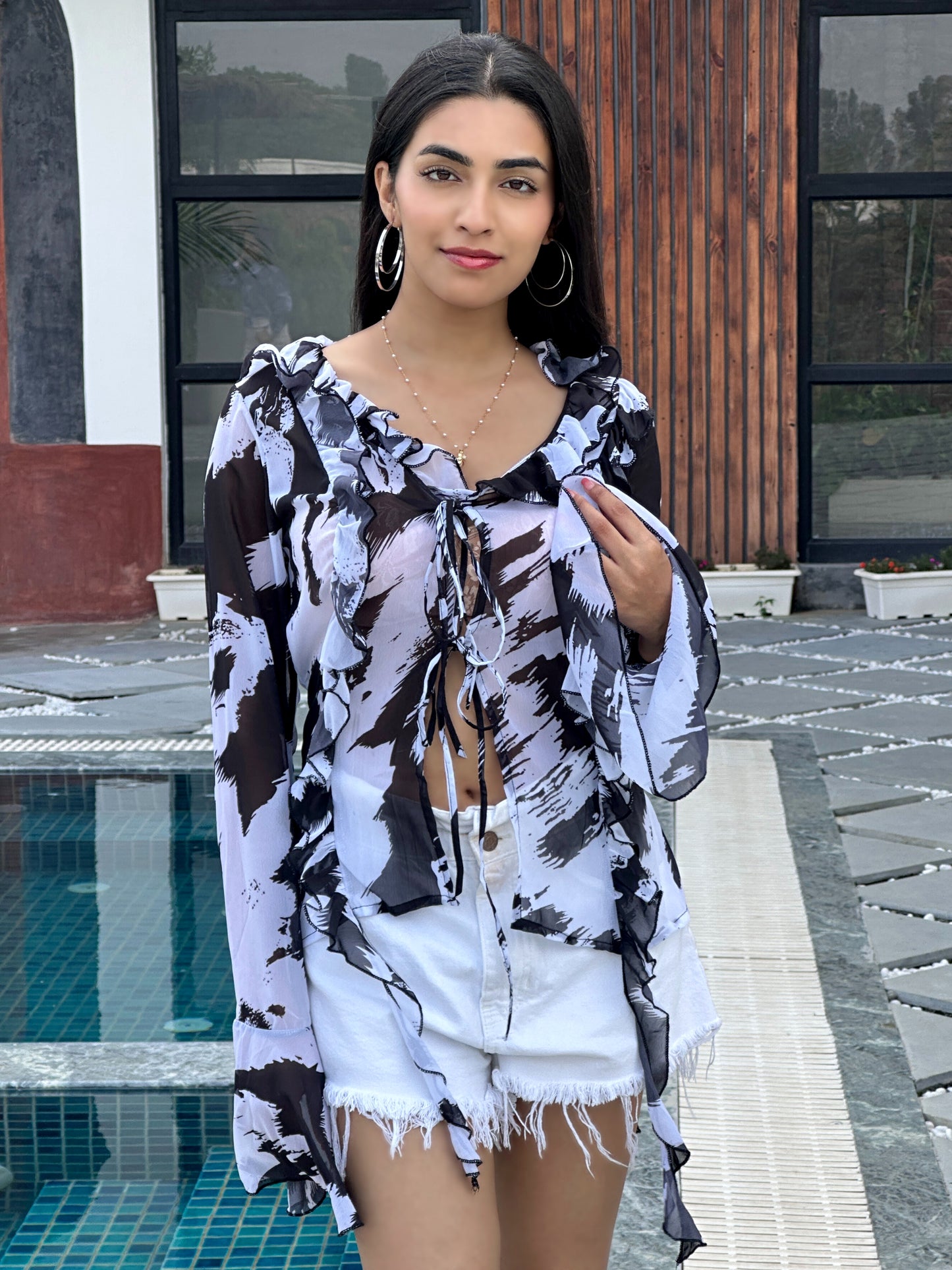 TANDUL Women Multicolor Georgette Top