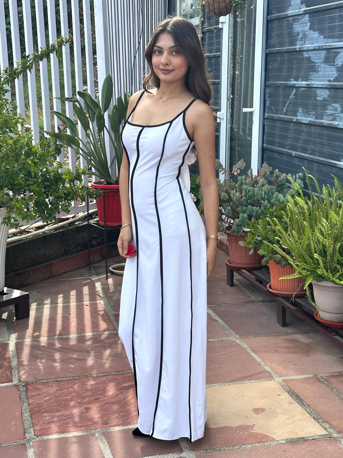 TANDUL Women Trendy White Flared Dress