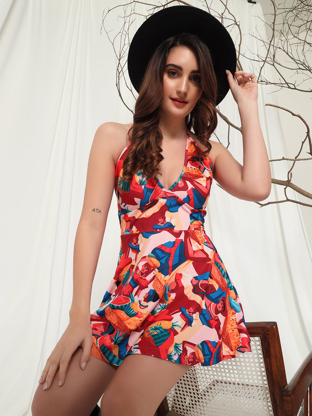 TANDUL  Women Gathered Multicolor Dress