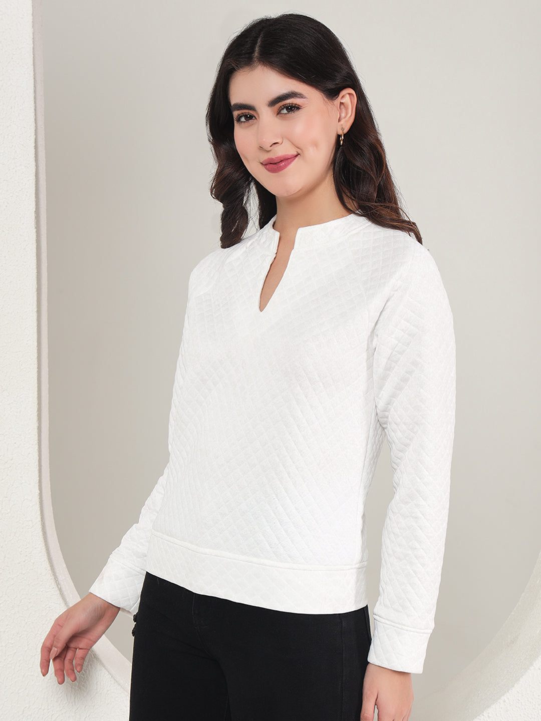 TANDUL  Women Full Sleeve Solid Sweatshirt