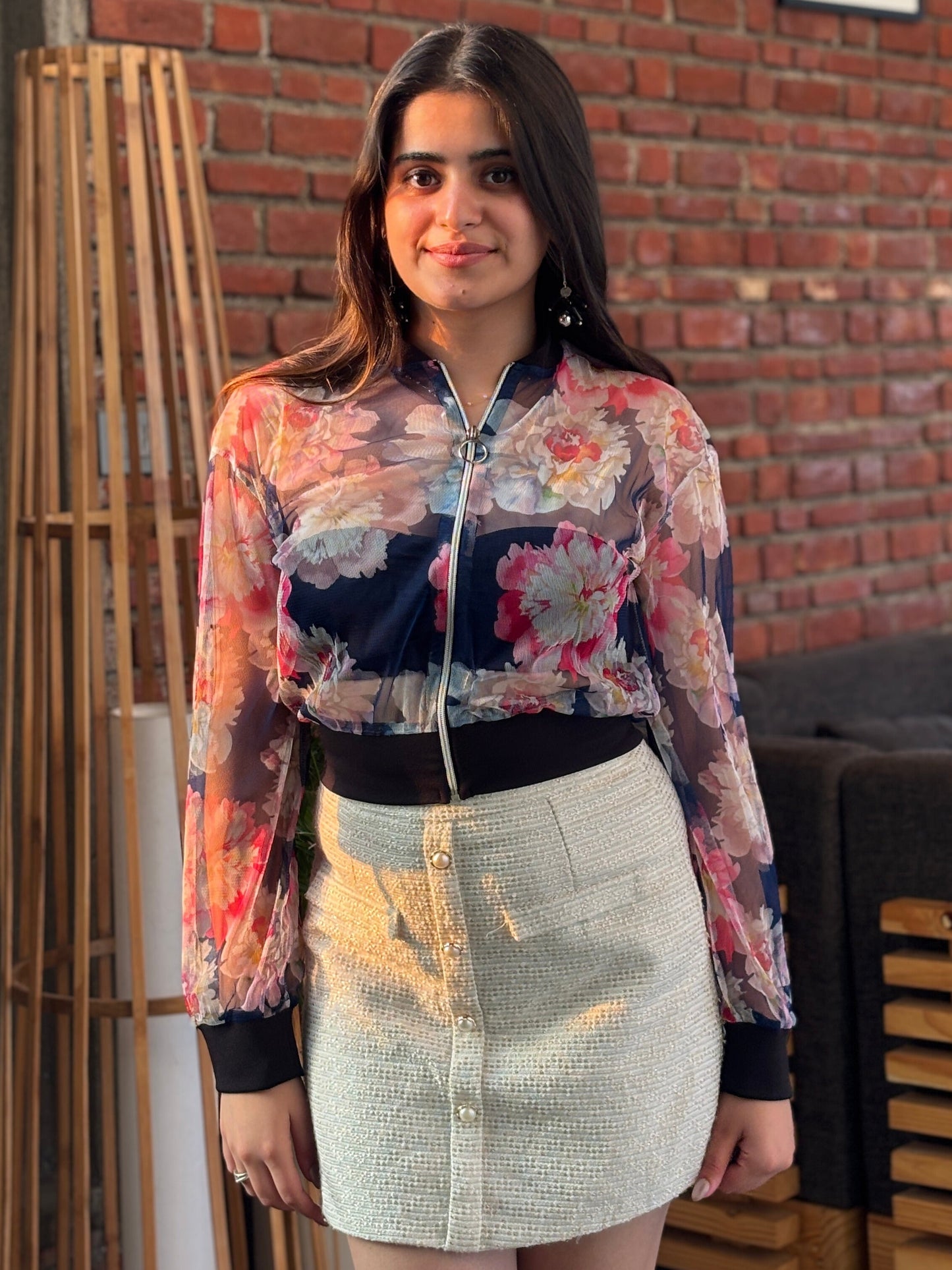 TANDUL Women Floral Printed Net Jacket