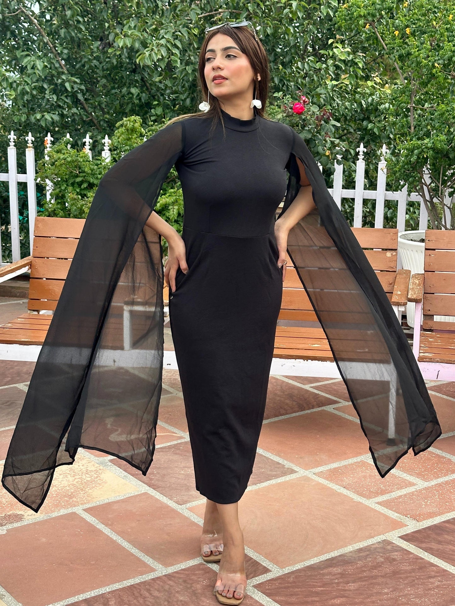 TANDUL  Women Bodycon Black Dress