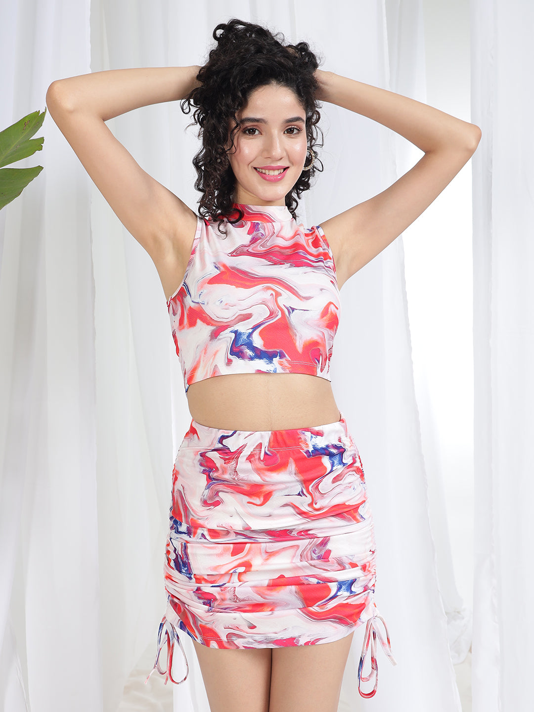 TANDUL Women Marbel Printed Coord Set