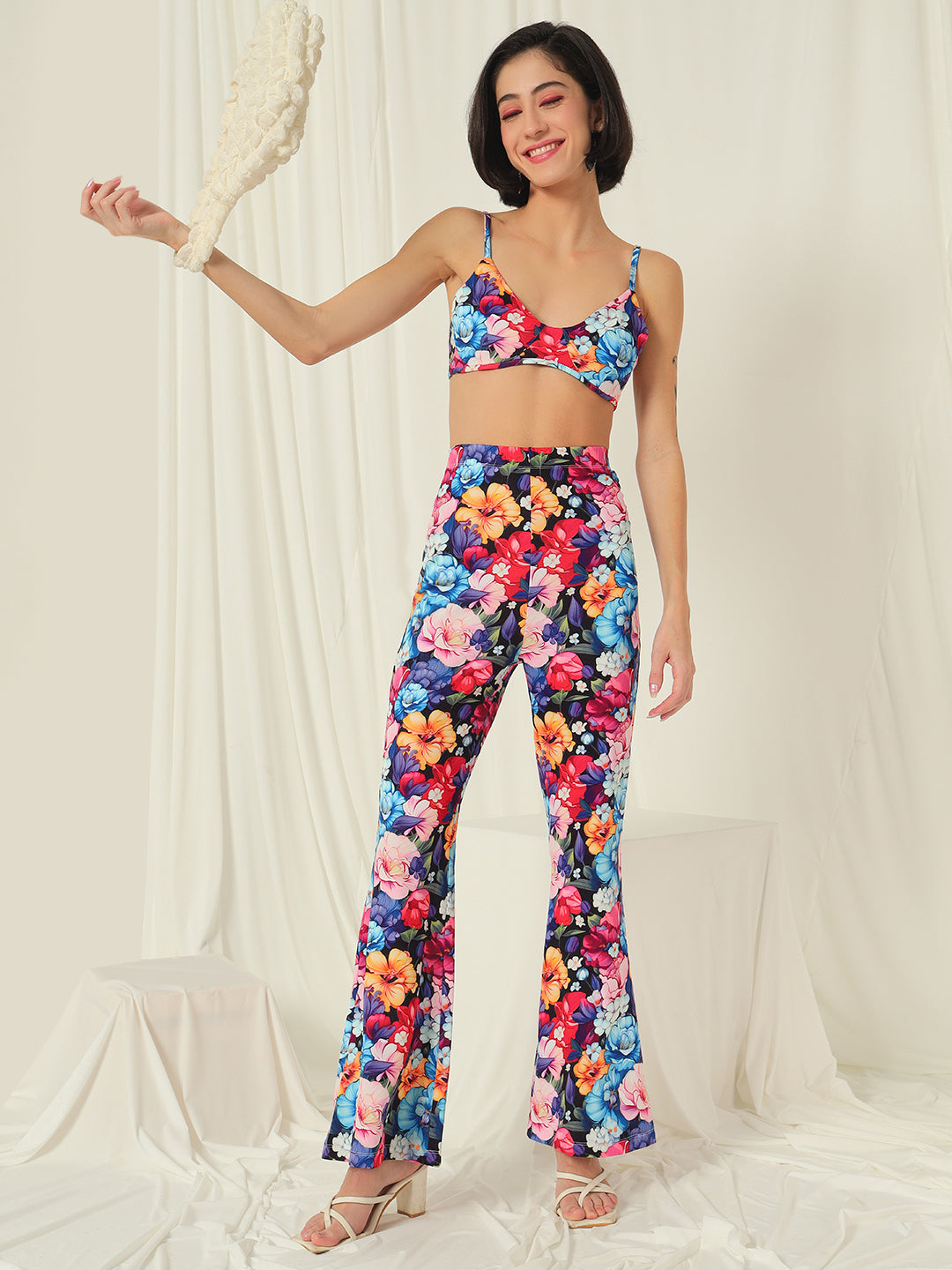 TANDUL Top Palazzos Co-ords Set