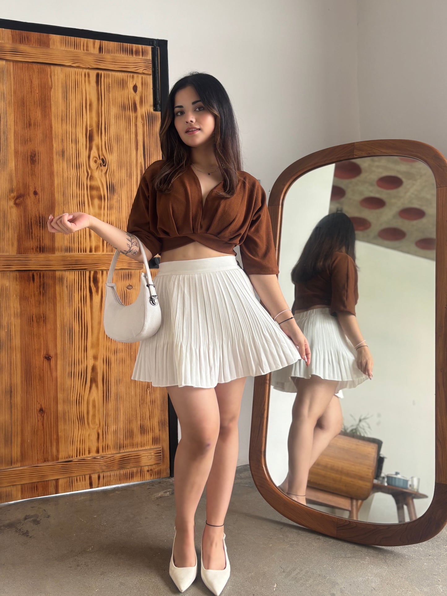 TANDUL Women Chic Brown Top