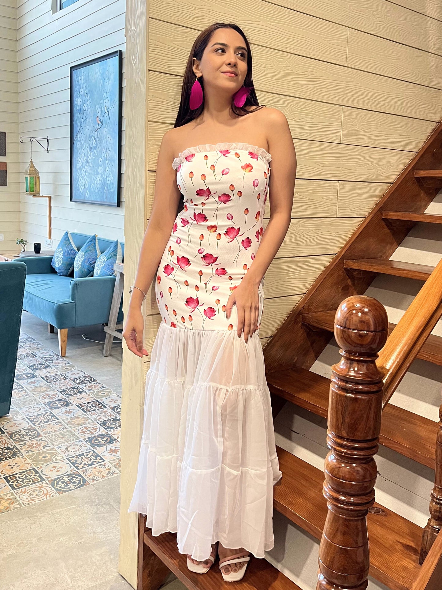 TANDUL Women Pink Flower Printed Dress
