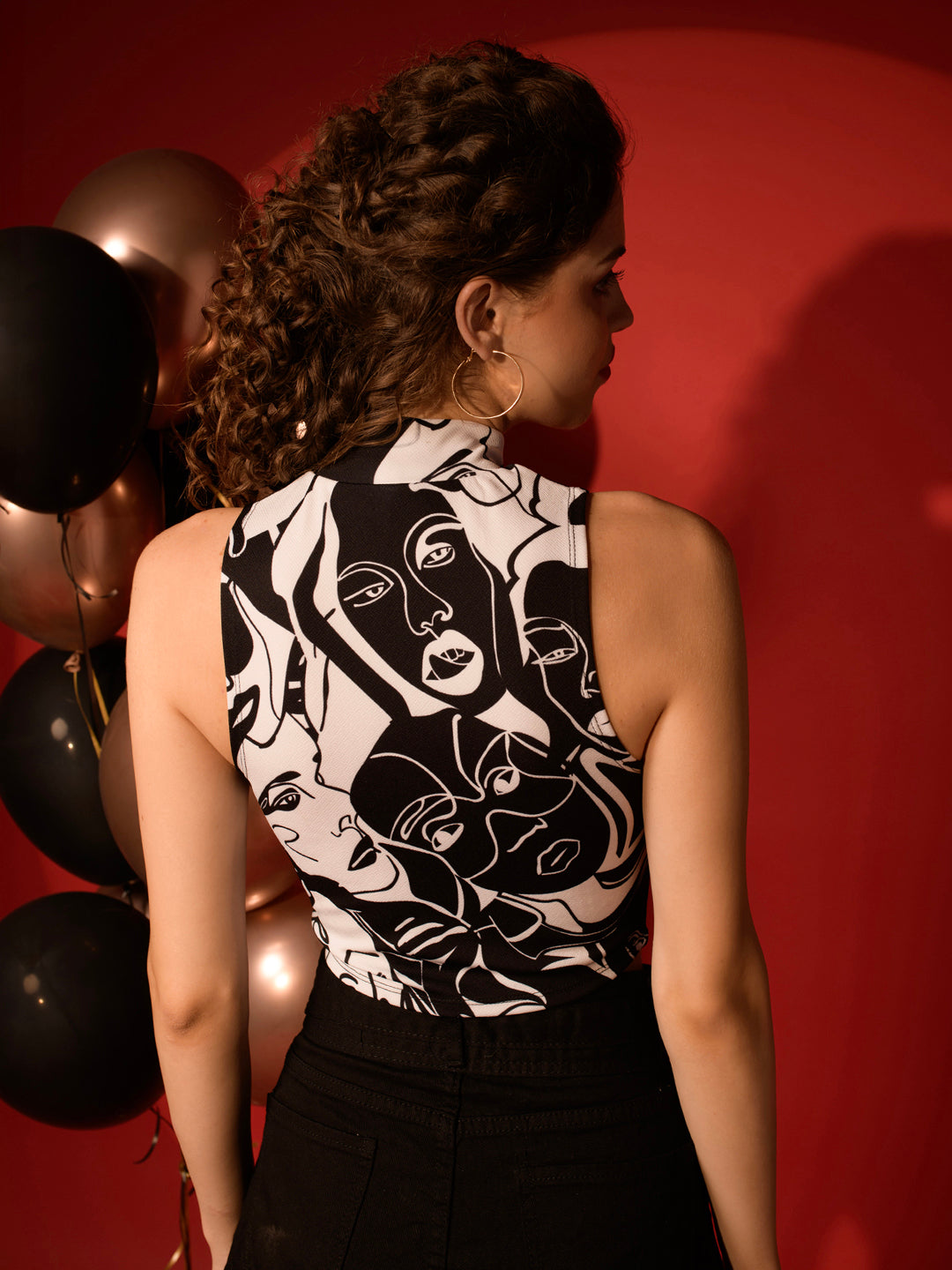 TANDUL  Casual Sleeveless Printed Women Multicolor Top