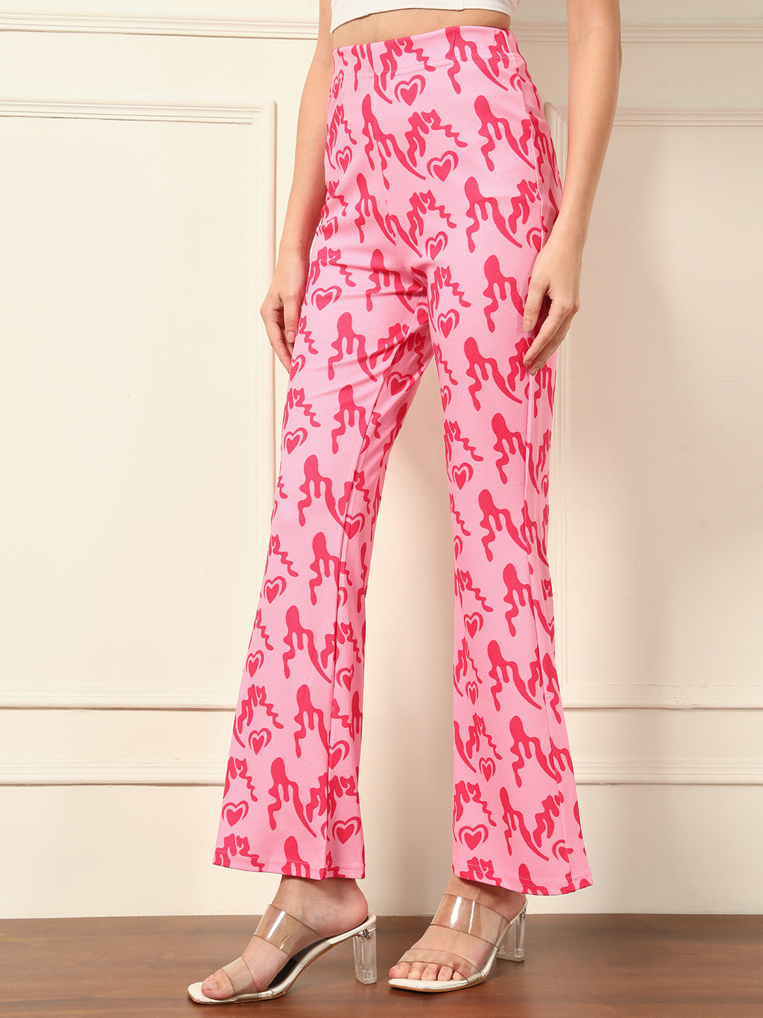 TANDUL  Women Regular Fit Multicolor Lycra Blend Trousers