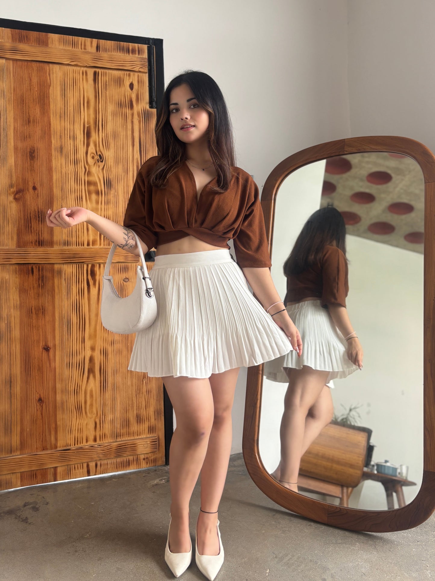 TANDUL Women Chic Brown Top