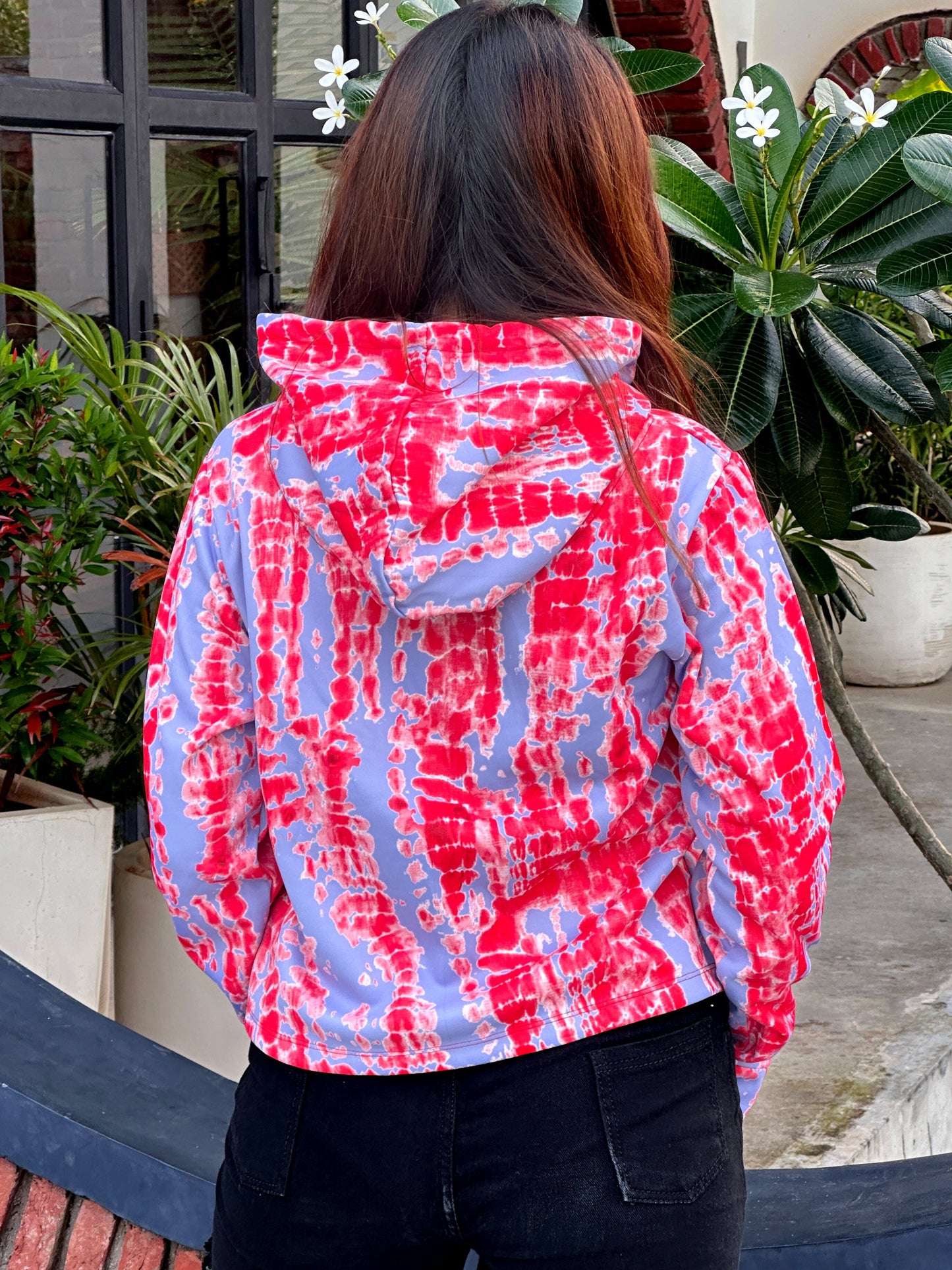 TANDUL Women Multicolor Tie Dye Hoodie