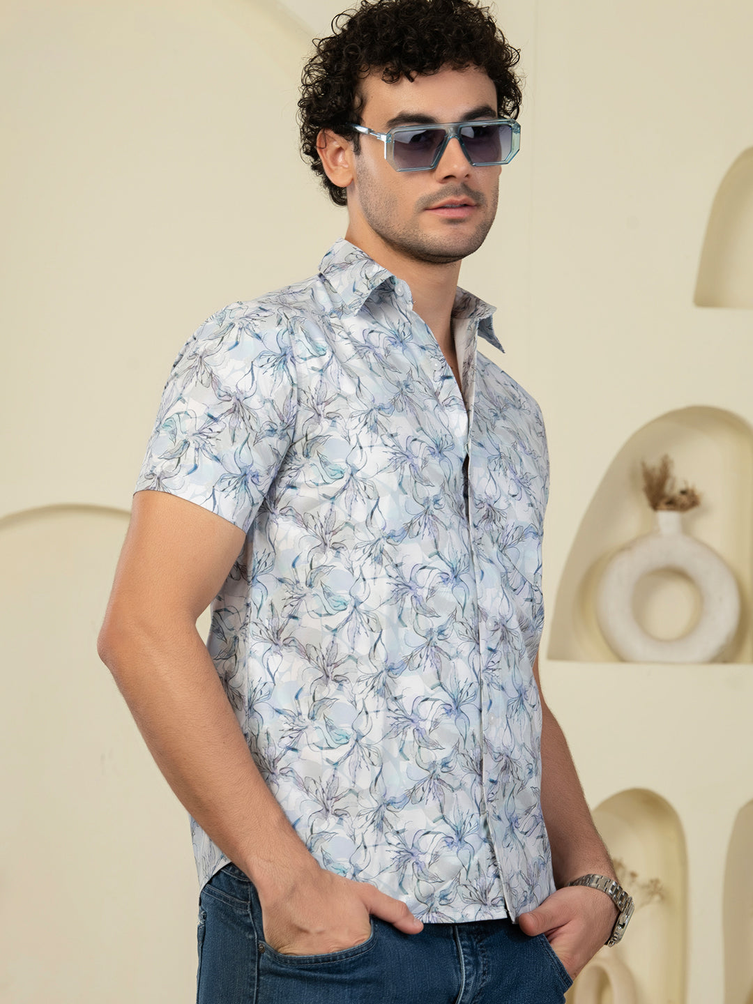 TANDUL Men Printed Casual Multicolor Shirt