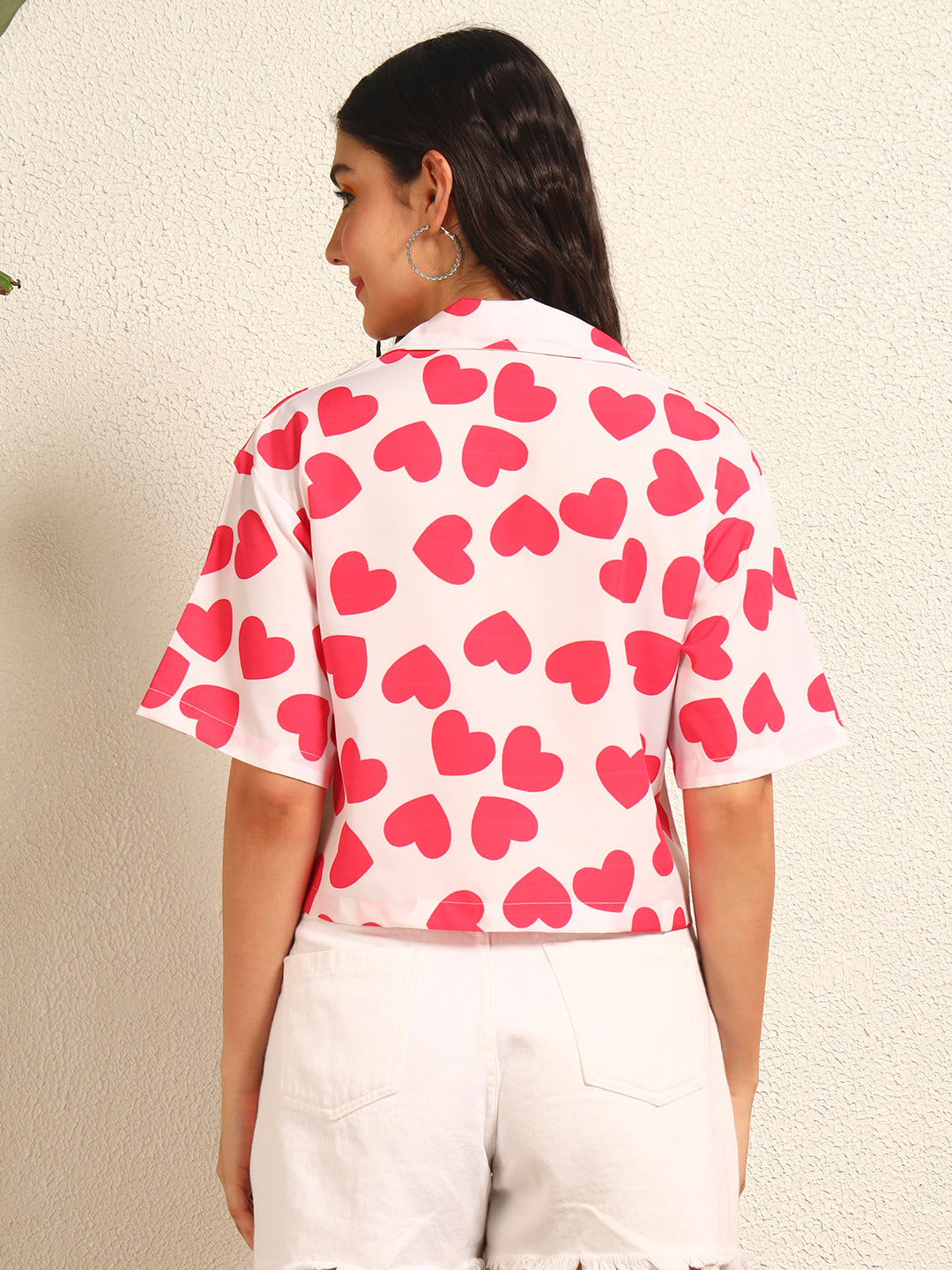 TANDUL Women Heart Printed Shirt