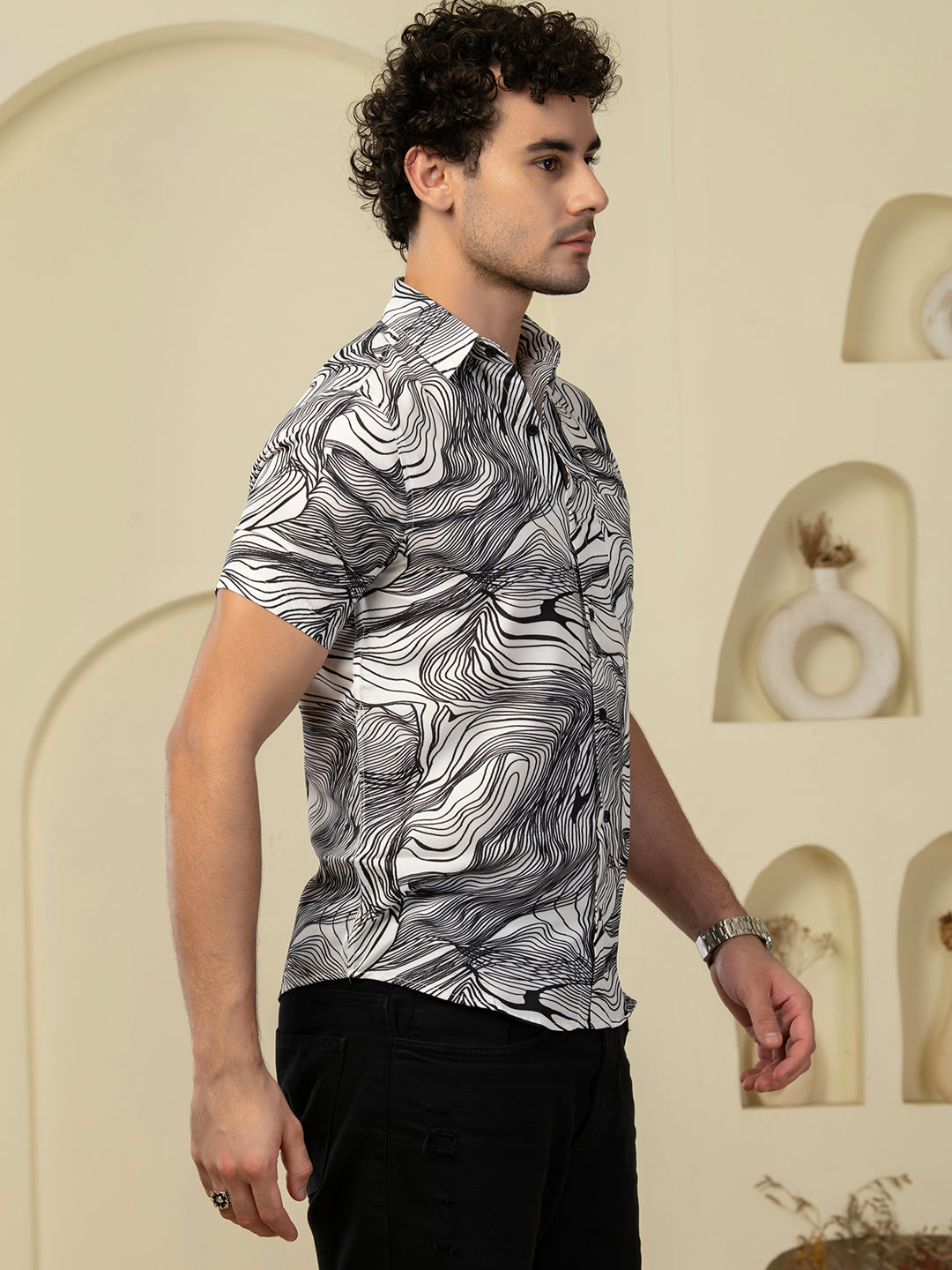 TANDUL Men Printed Casual Multicolor Shirt