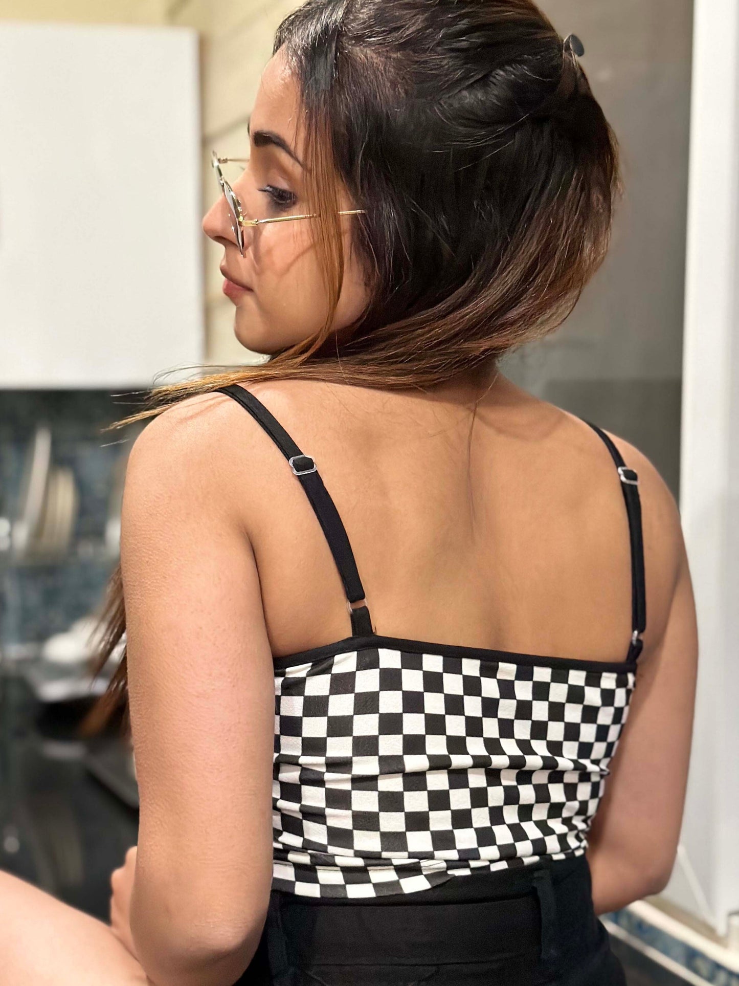 TANDUL Women Bold Look Spaghetti Top