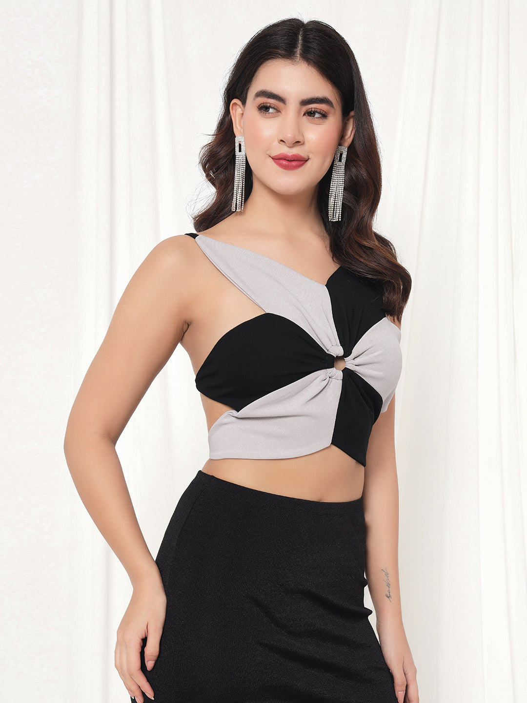 TANDUL  Casual Sleeveless Solid Women Black Top