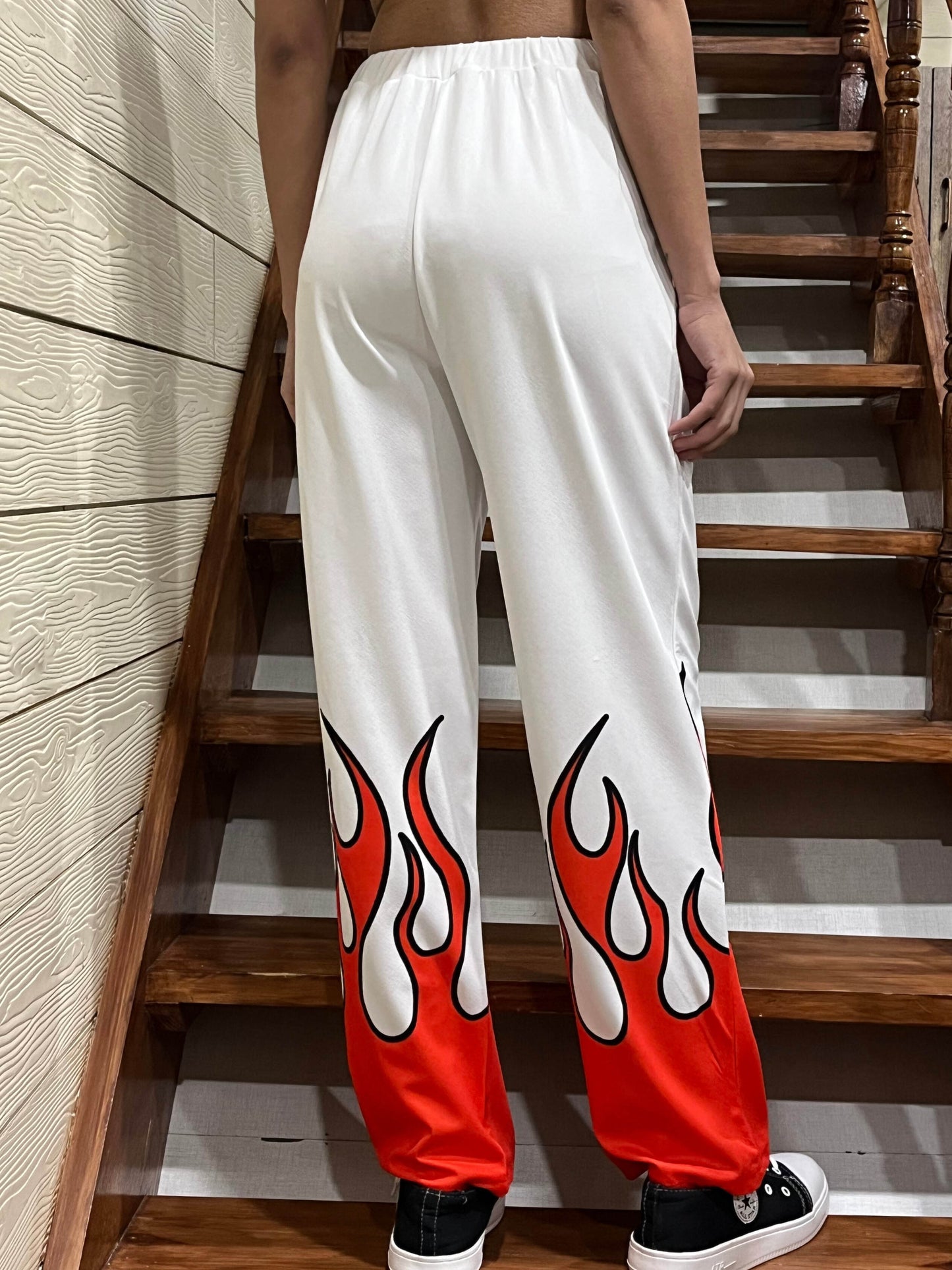 TANDUL Women Striking Flame-Emblazoned Trouser