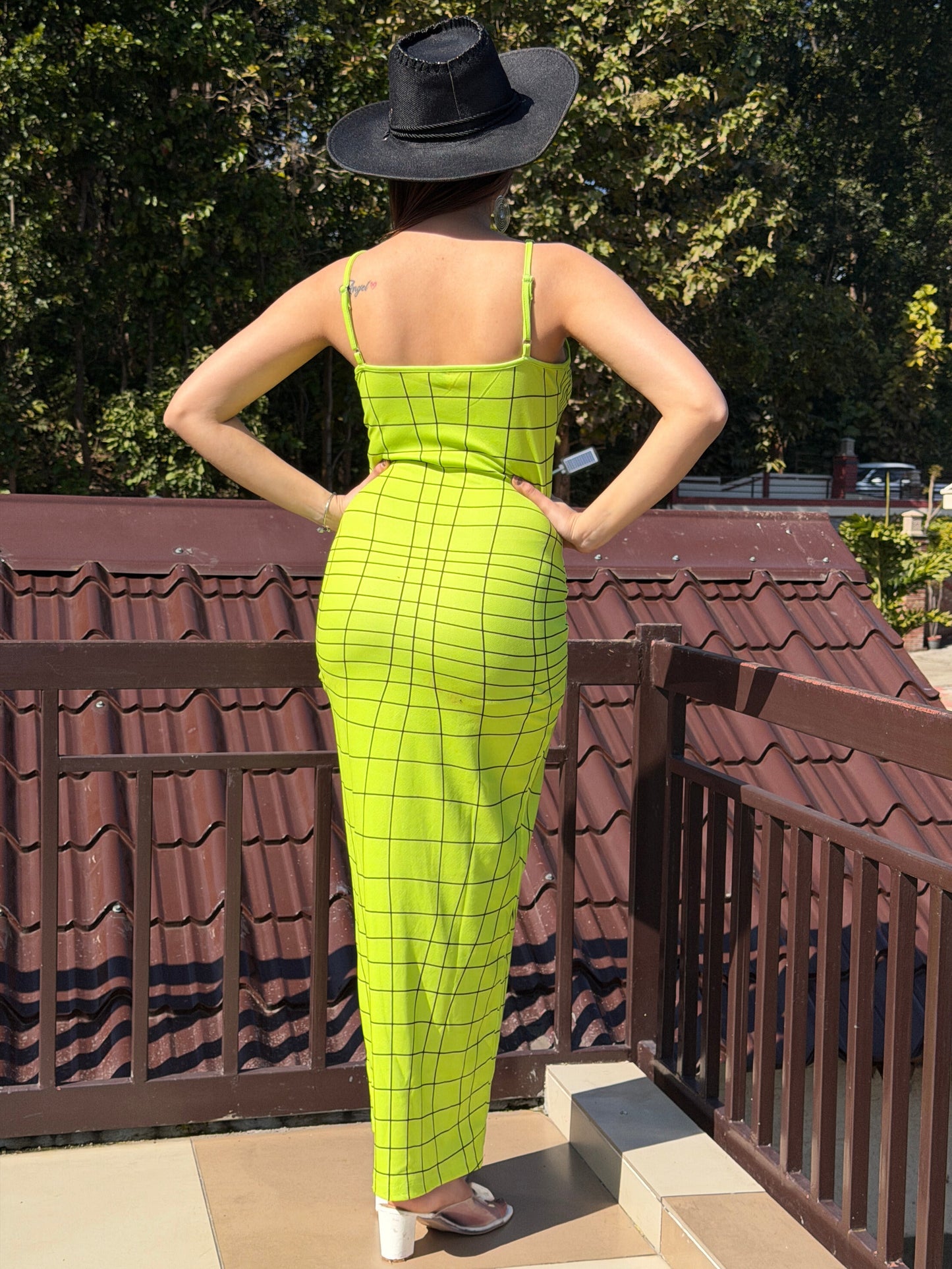 TANDUL Women Stunning Neon Green Dress