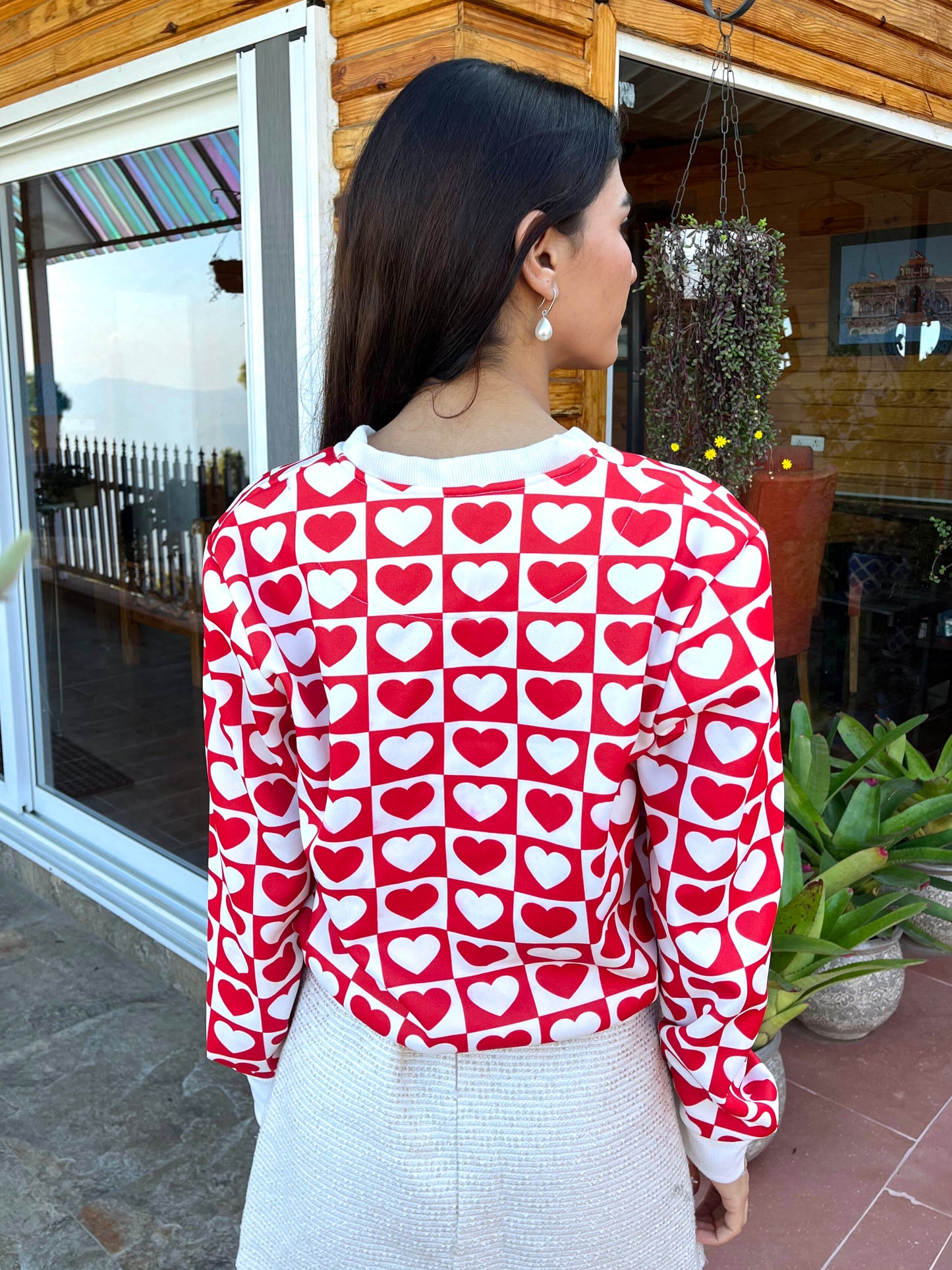 TANDUL Women Charming Red and White Sweater