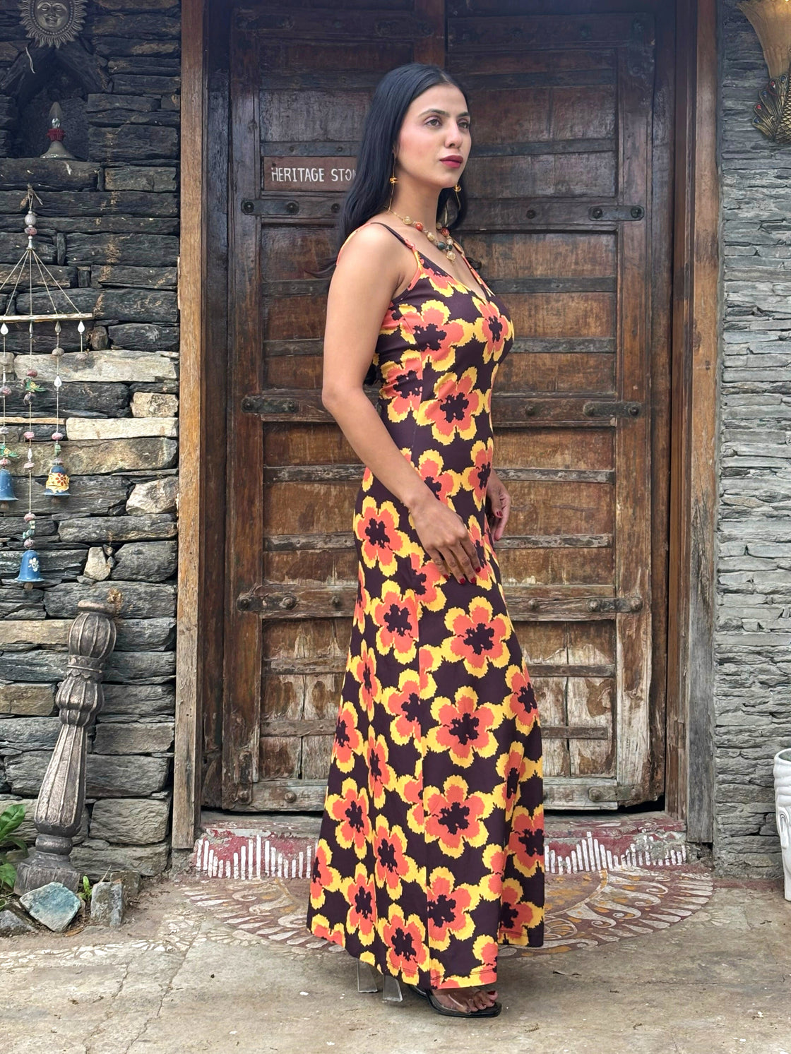 TANDUL Women's Vibrant Floral Printed Dress