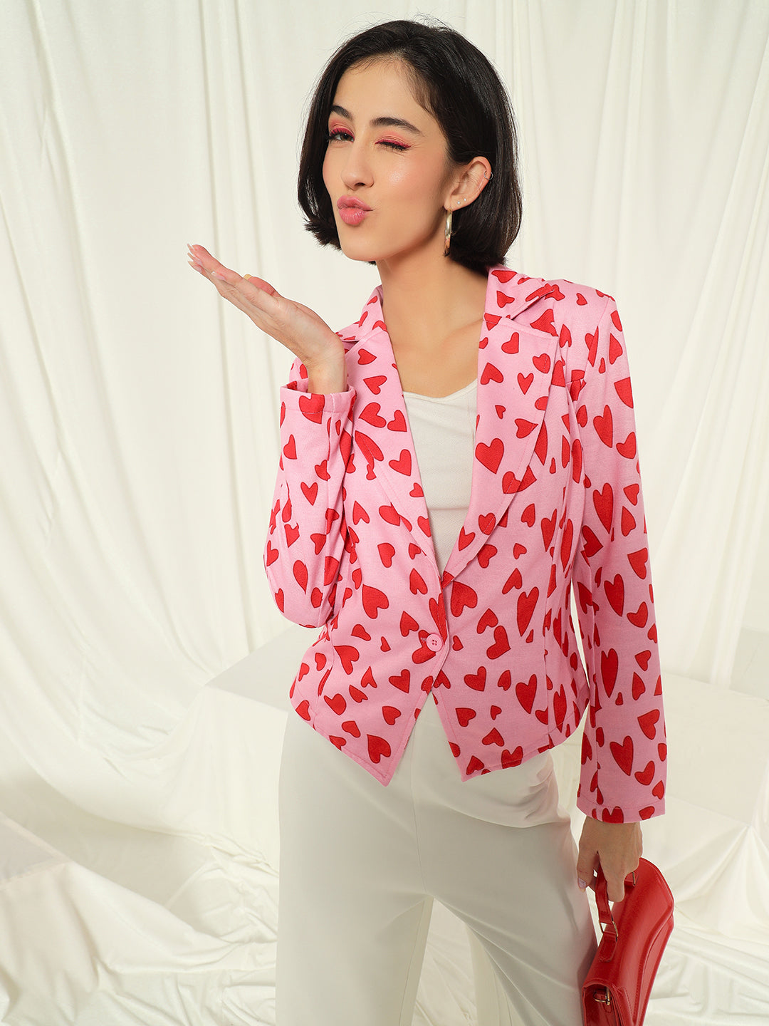 TANDUL  Fleece Printed Coat For Women