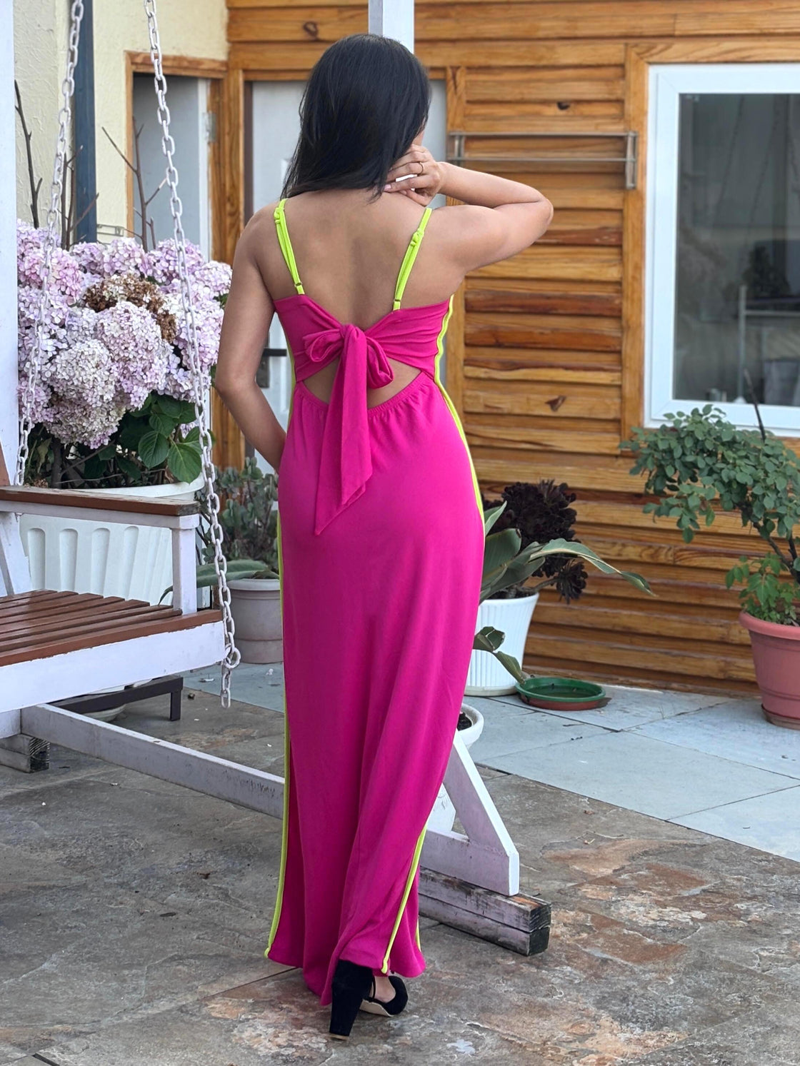 TANDUL Women Stunning Fuchsia Pink Dress
