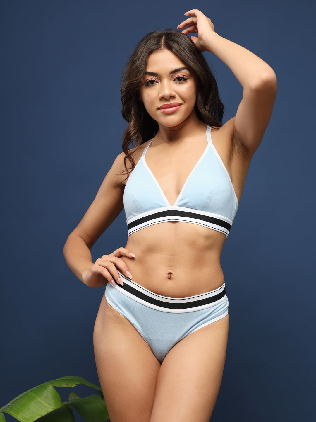 ELTIRE Soft Sky BlueTwo Piece Lingerie Set