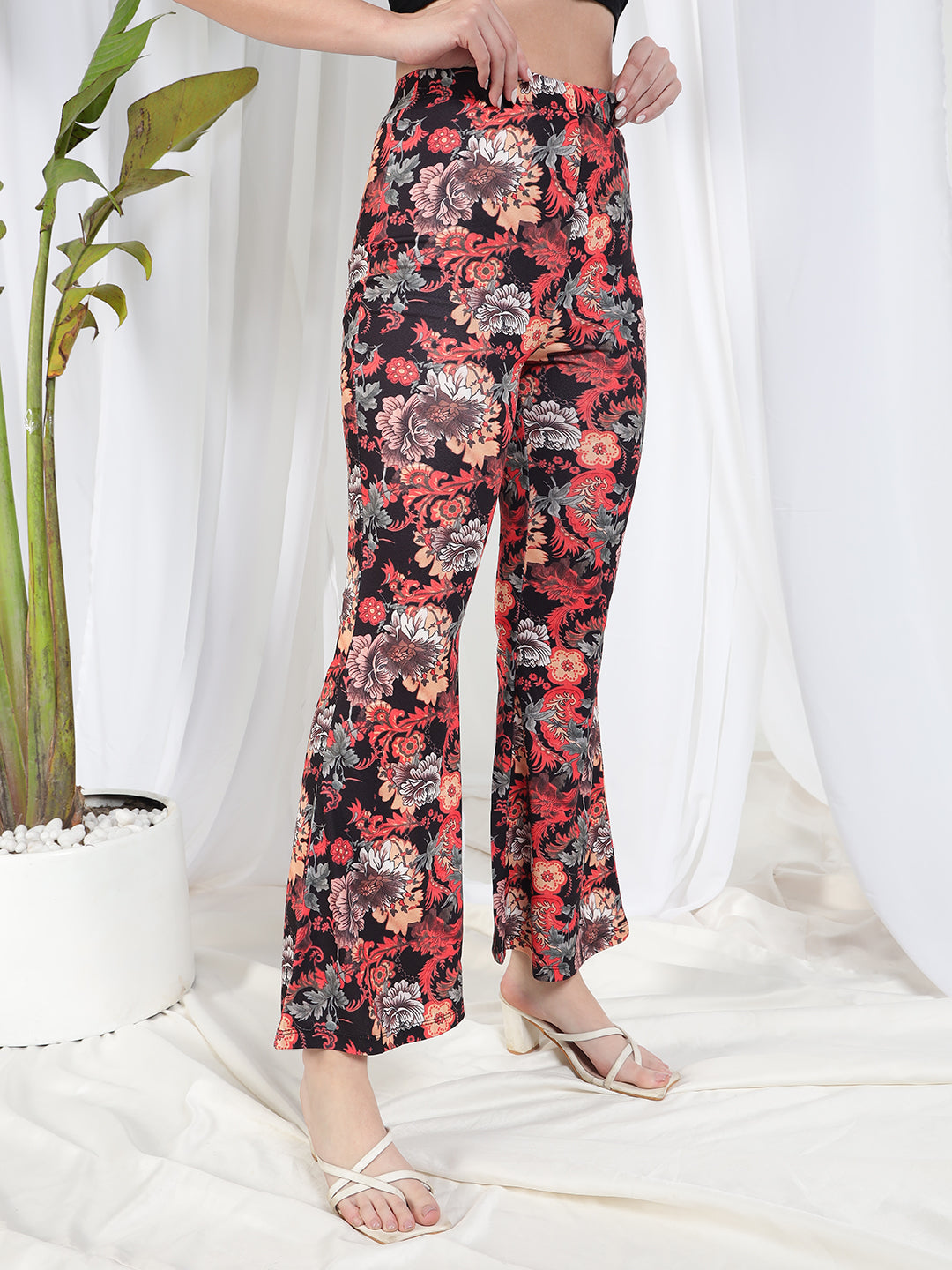 TANDUL Women Regular Fit Multicolor Floral Trouser