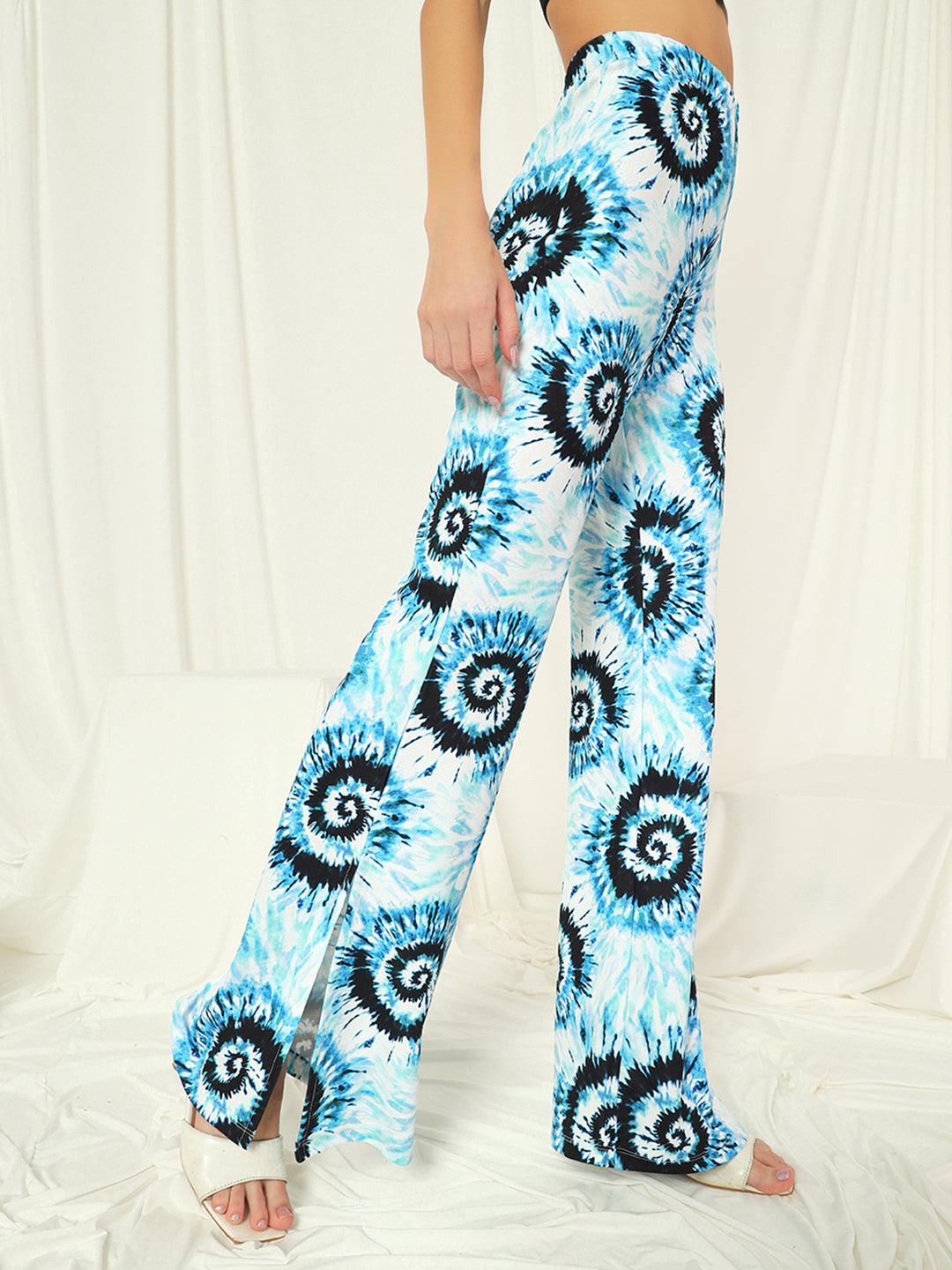 TANDUL  Women Regular Fit Light Blue Lycra Blend Trousers