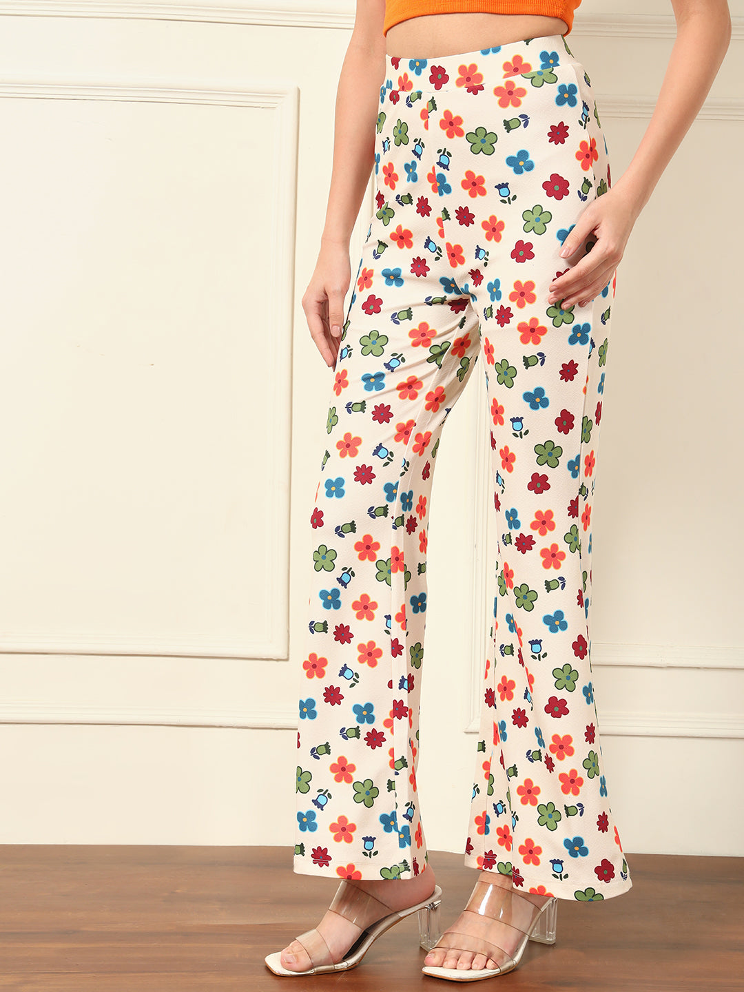 TANDUL Multicolor Floral Printed Trouser