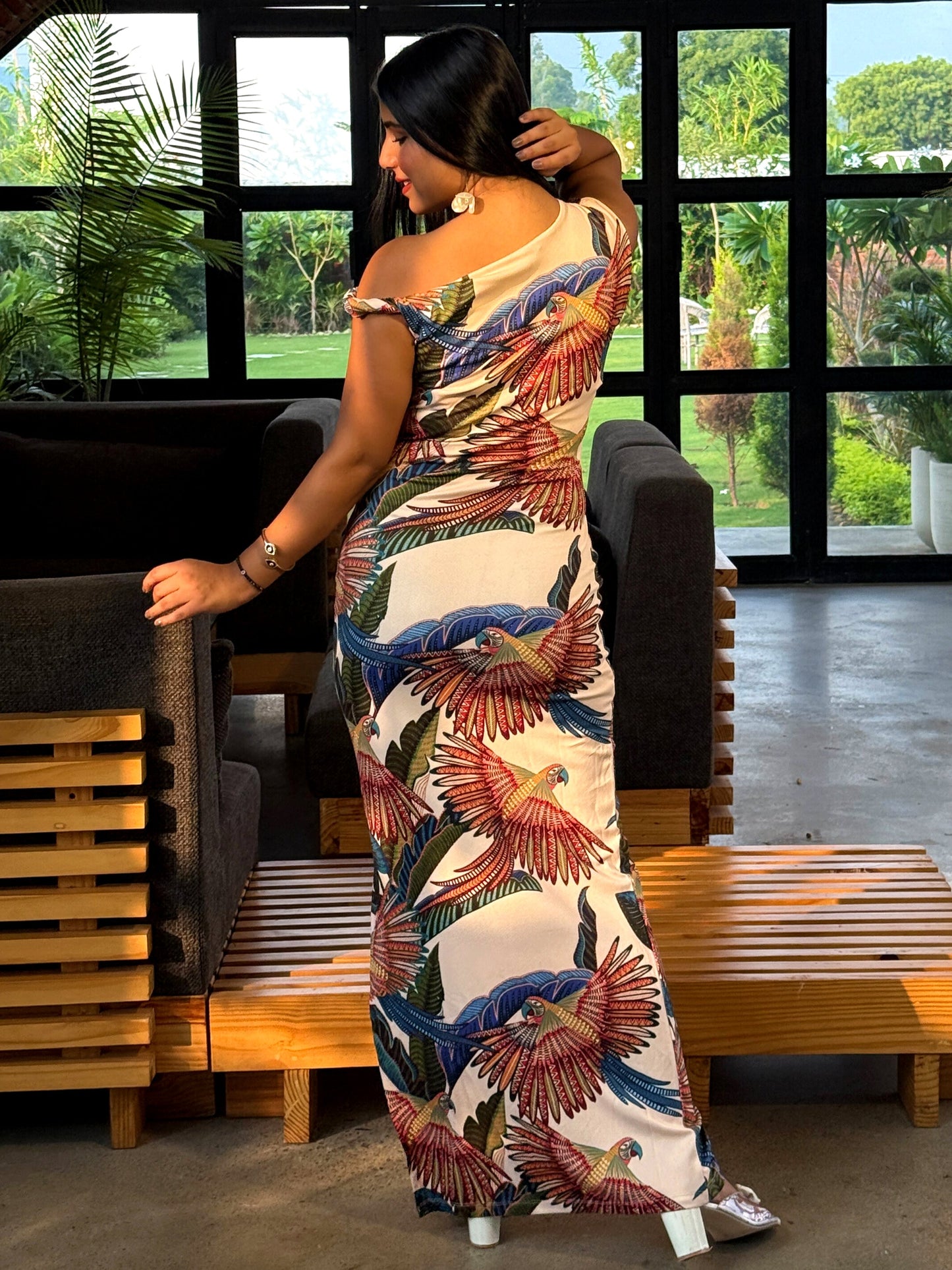 TANDUL Women Stunning Tropical Printed Dress