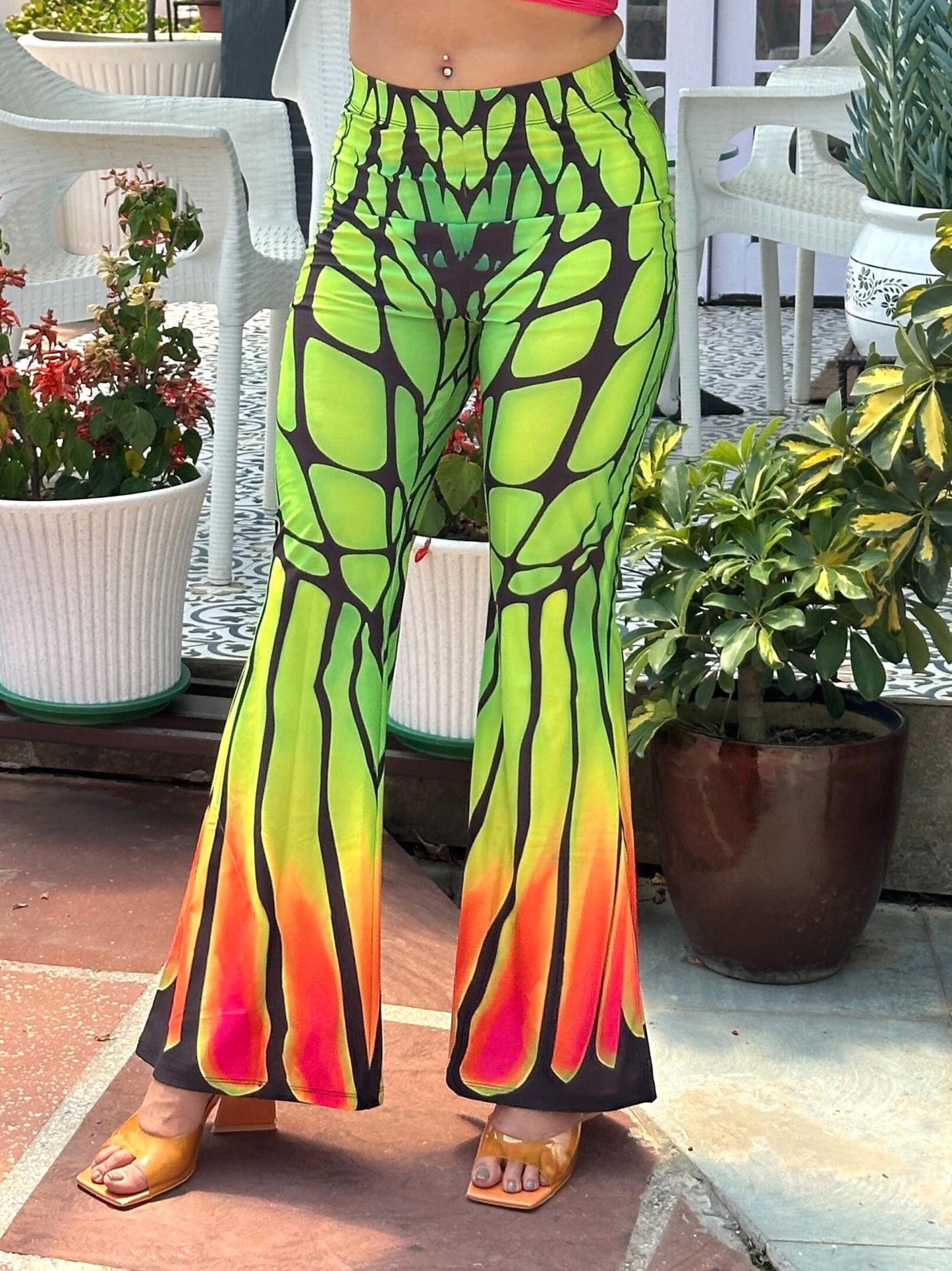 TANDUL Women Butterfly Printed Flared Trouser