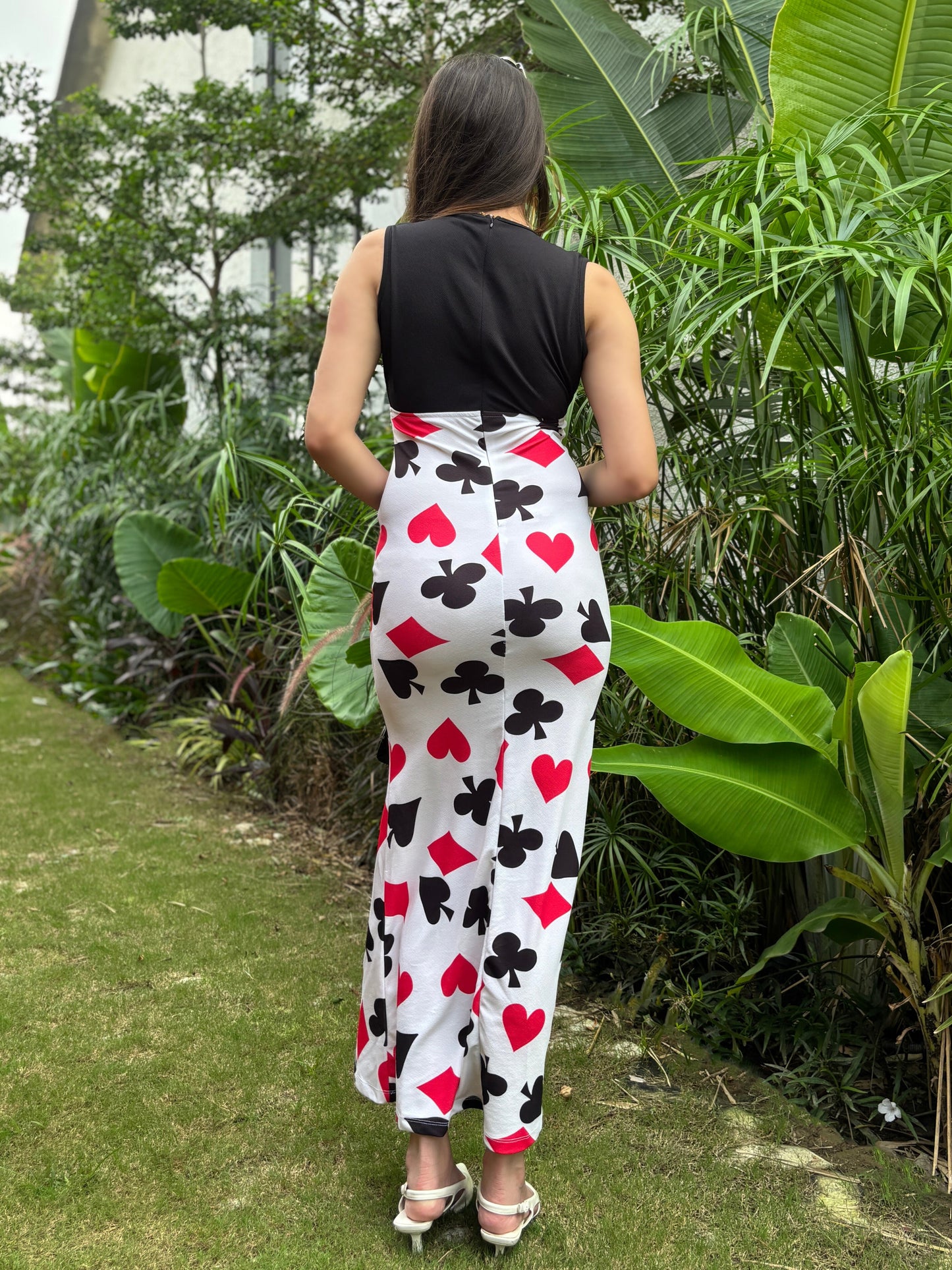 TANDUL Women Enchanting Playing Cards Dress