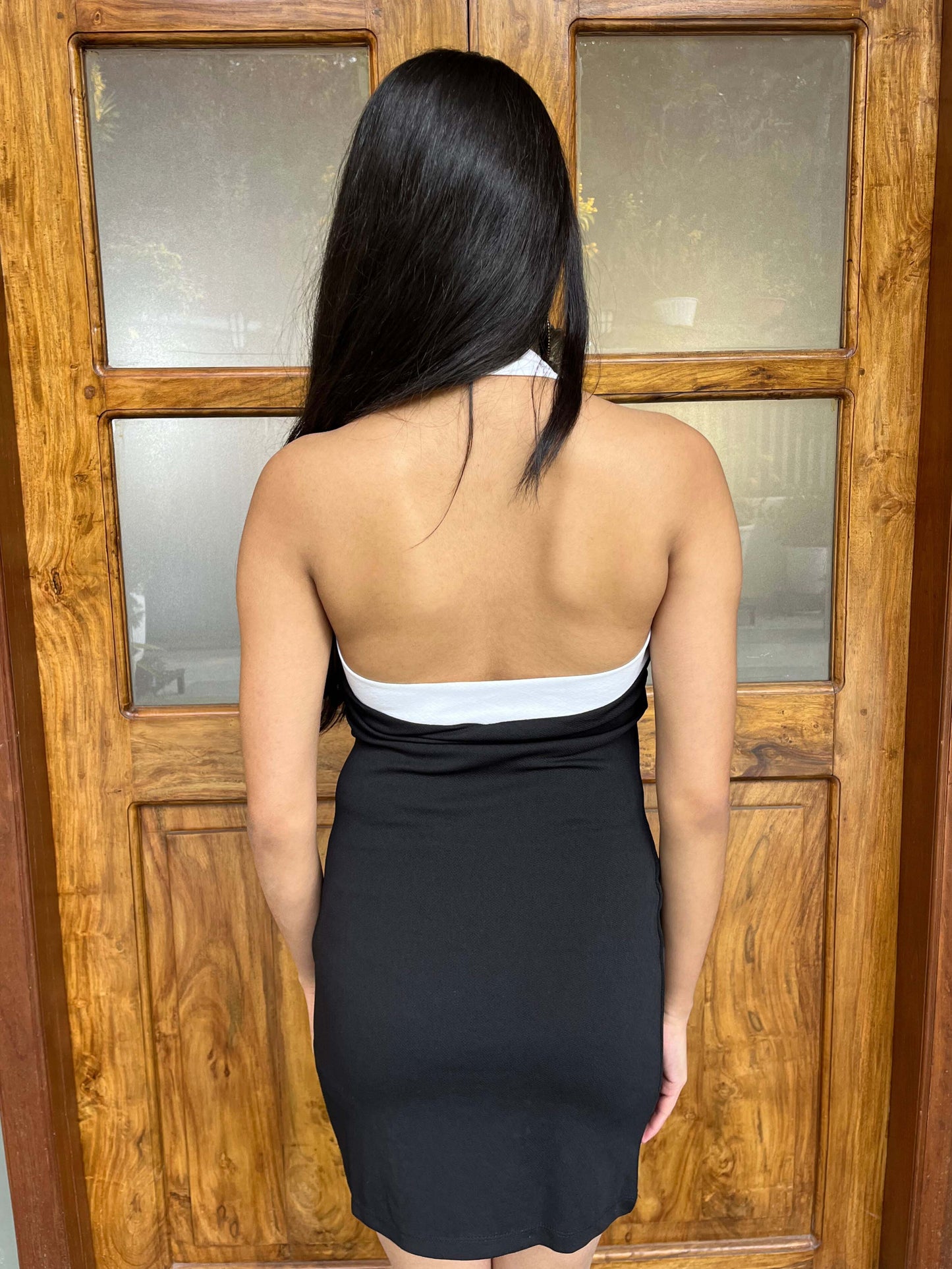 TANDUL Elegant Black Bodycon Dress