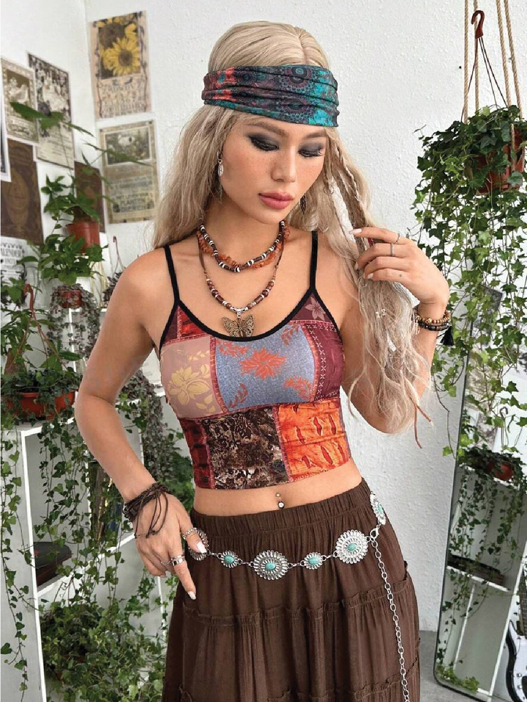 TANDUL  Casual Sleeveless Printed Women Multicolor Top
