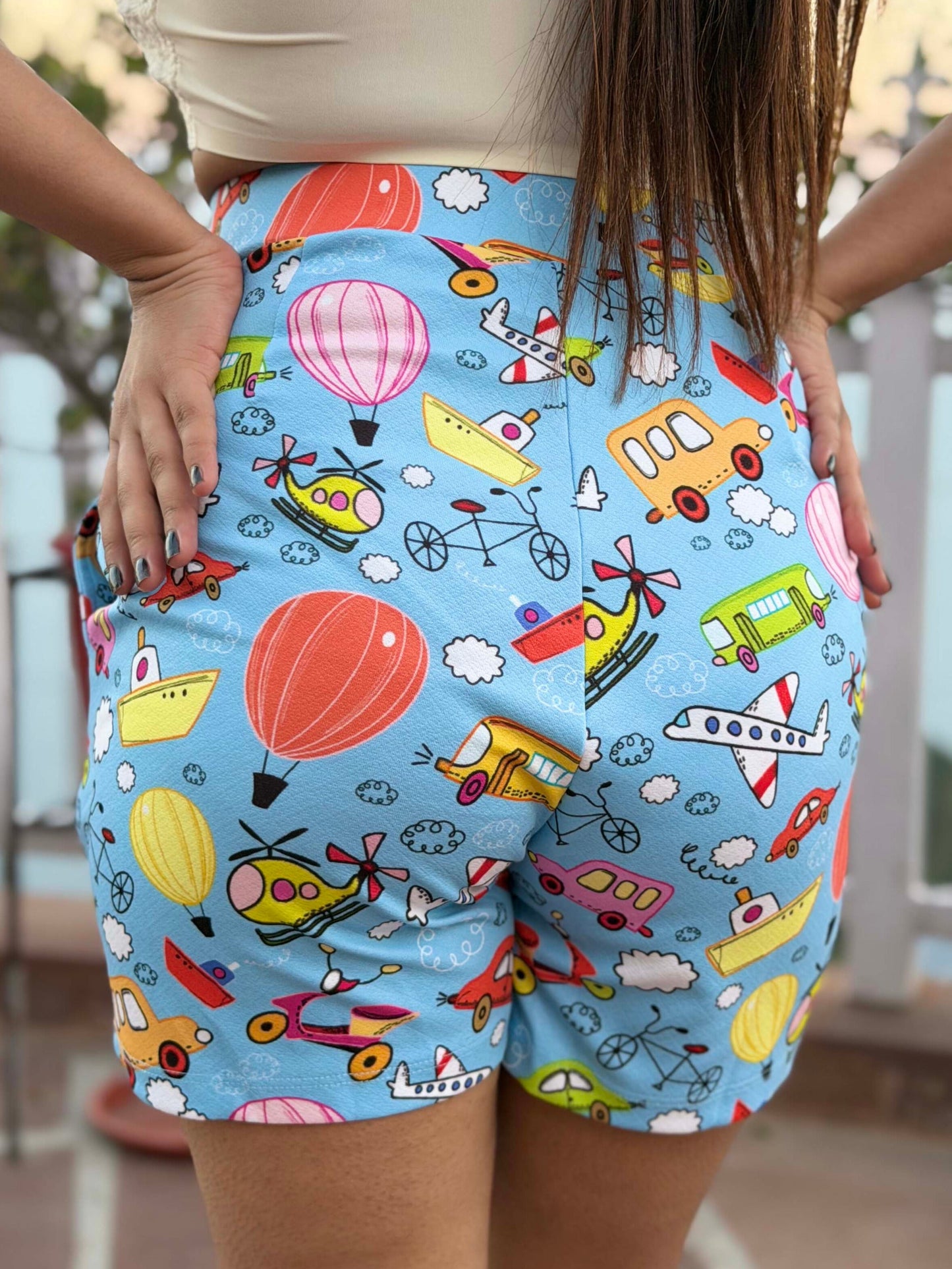 TANDUL Women Skyblue Printed Shorts