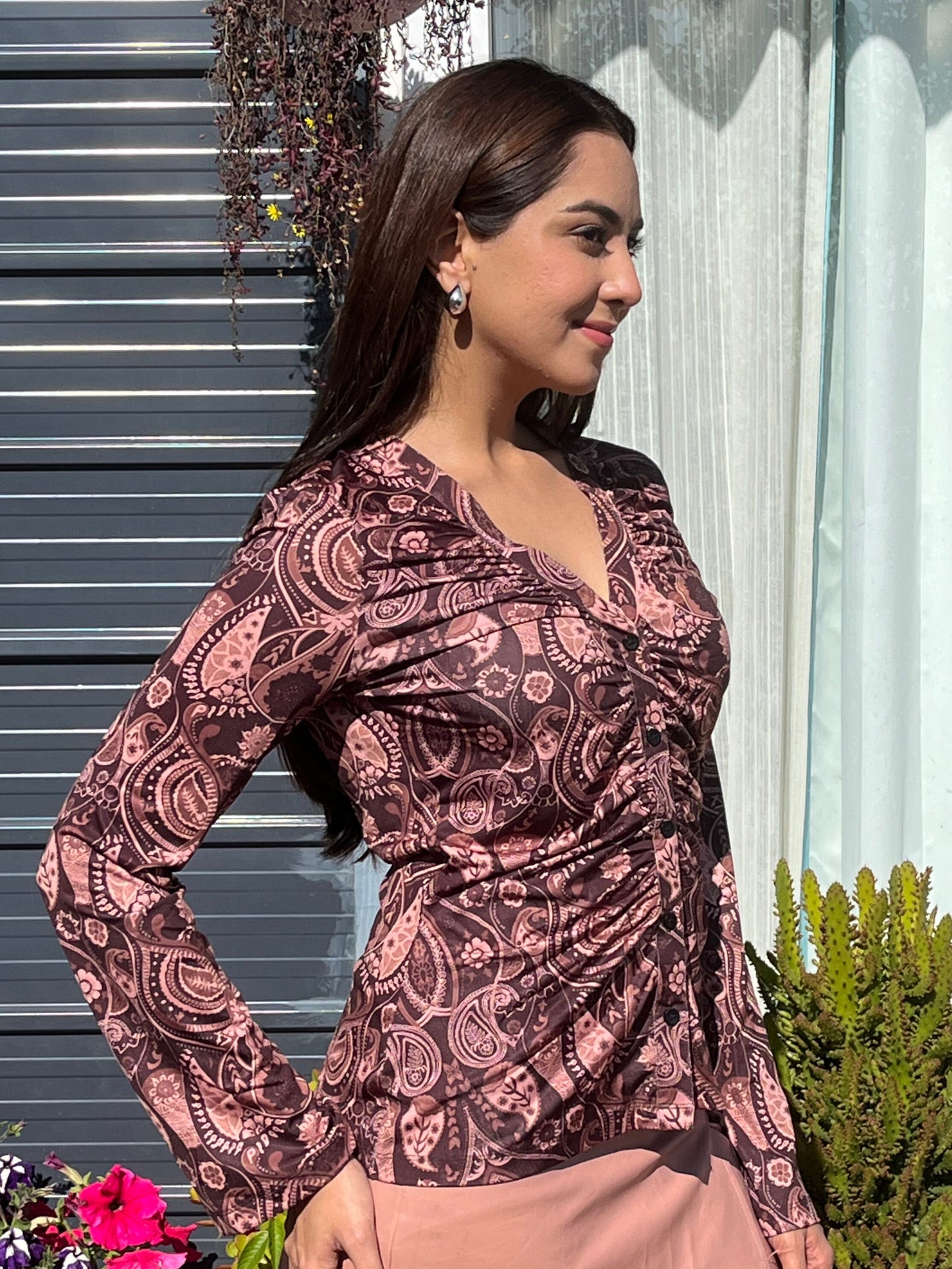 TANDUL Women Comfort Fit Fit Printed Slim Collar Casual Shirt