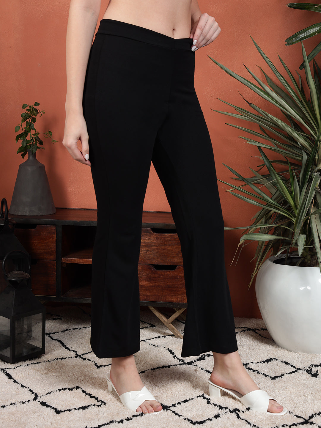 TANDUL Regular Fit Women Black Trousers