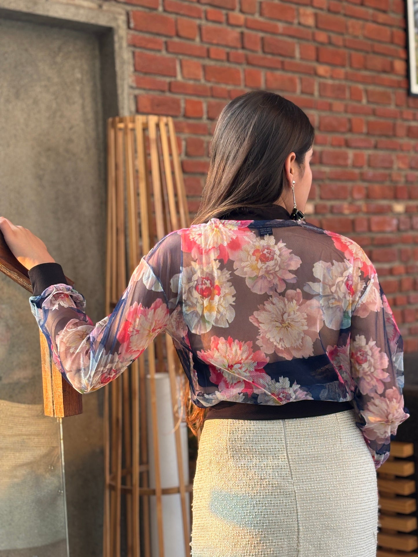 TANDUL Women Floral Printed Net Jacket