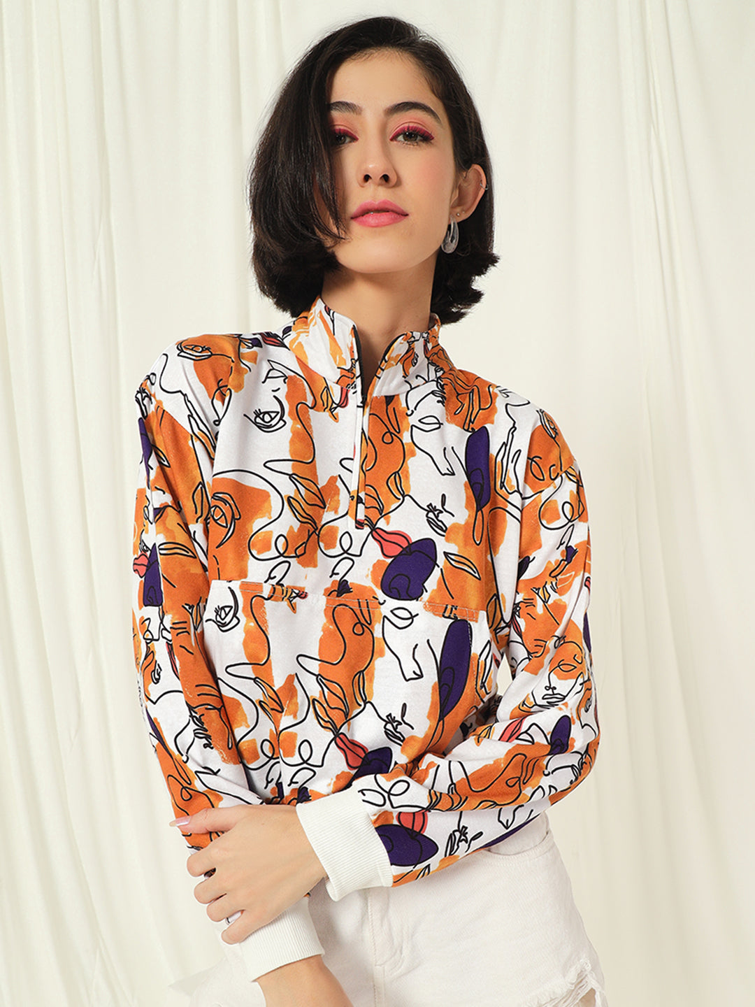 TANDUL  Women Full Sleeve Printed Sweatshirt