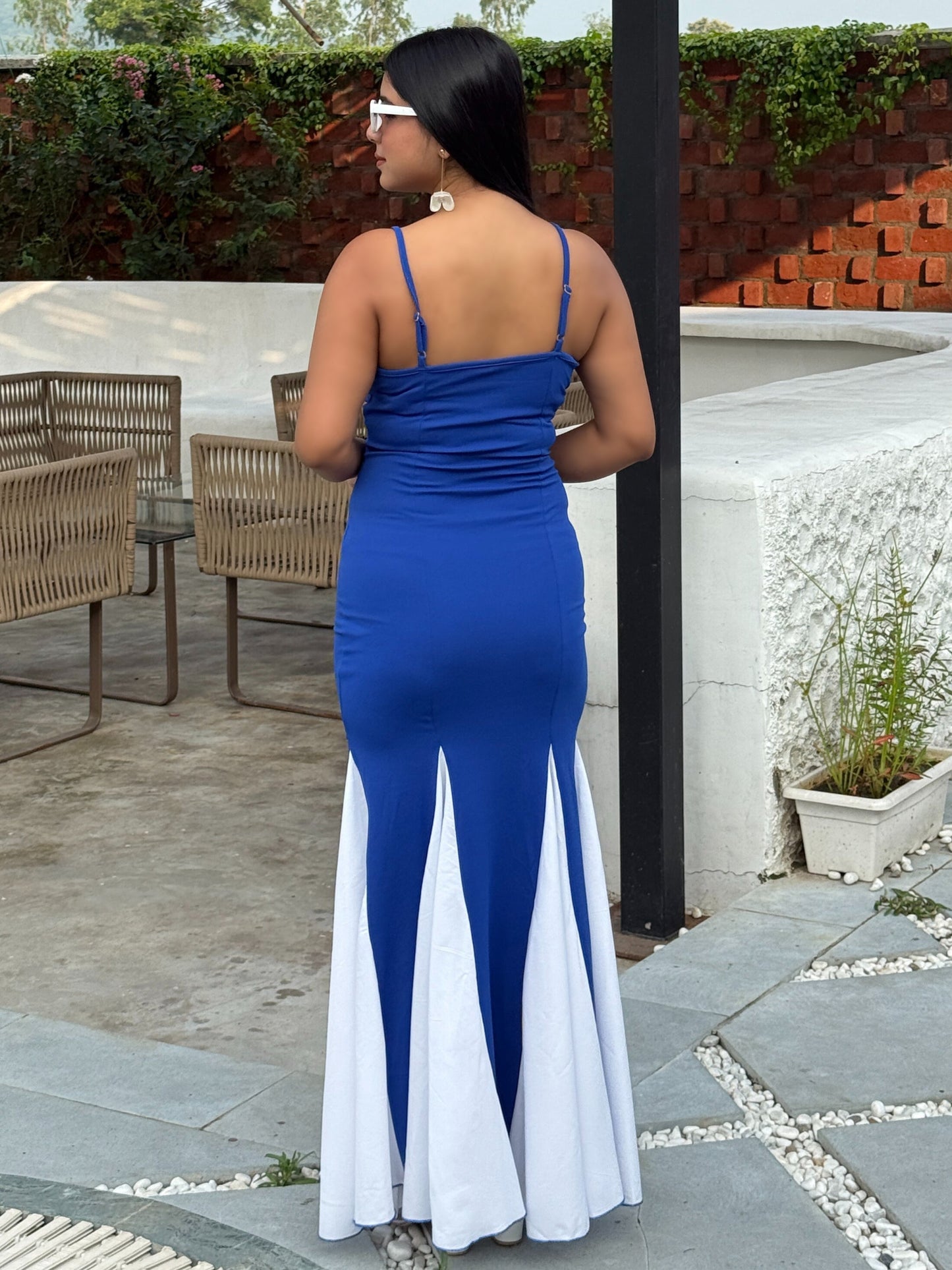 TANDUL Women Stunning Blue Flair Dress