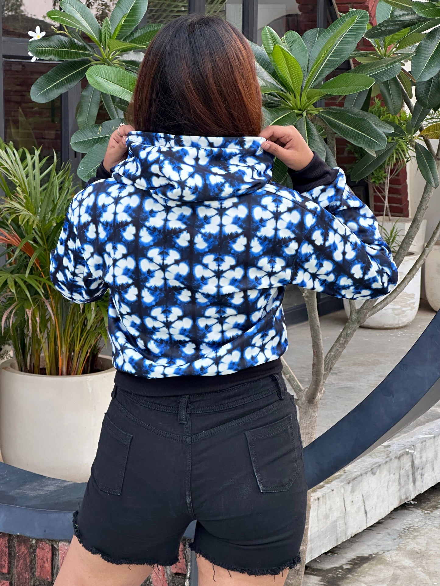 TANDUL Women Stylish Blue and White Jacket