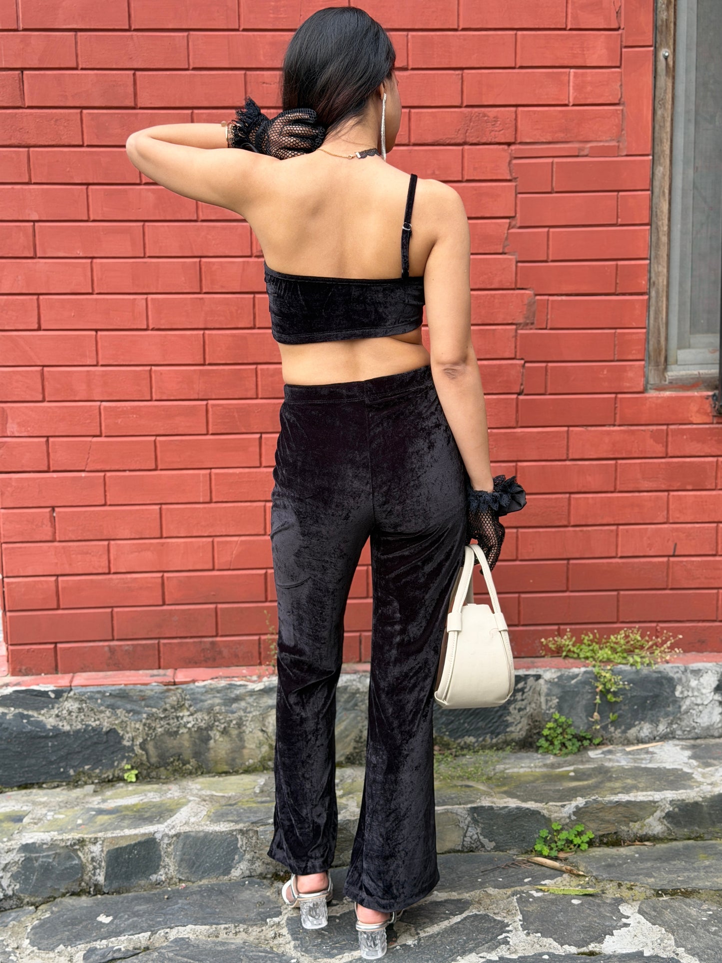 TANDUL  Women Two Piece Dress Black Co-ord Set