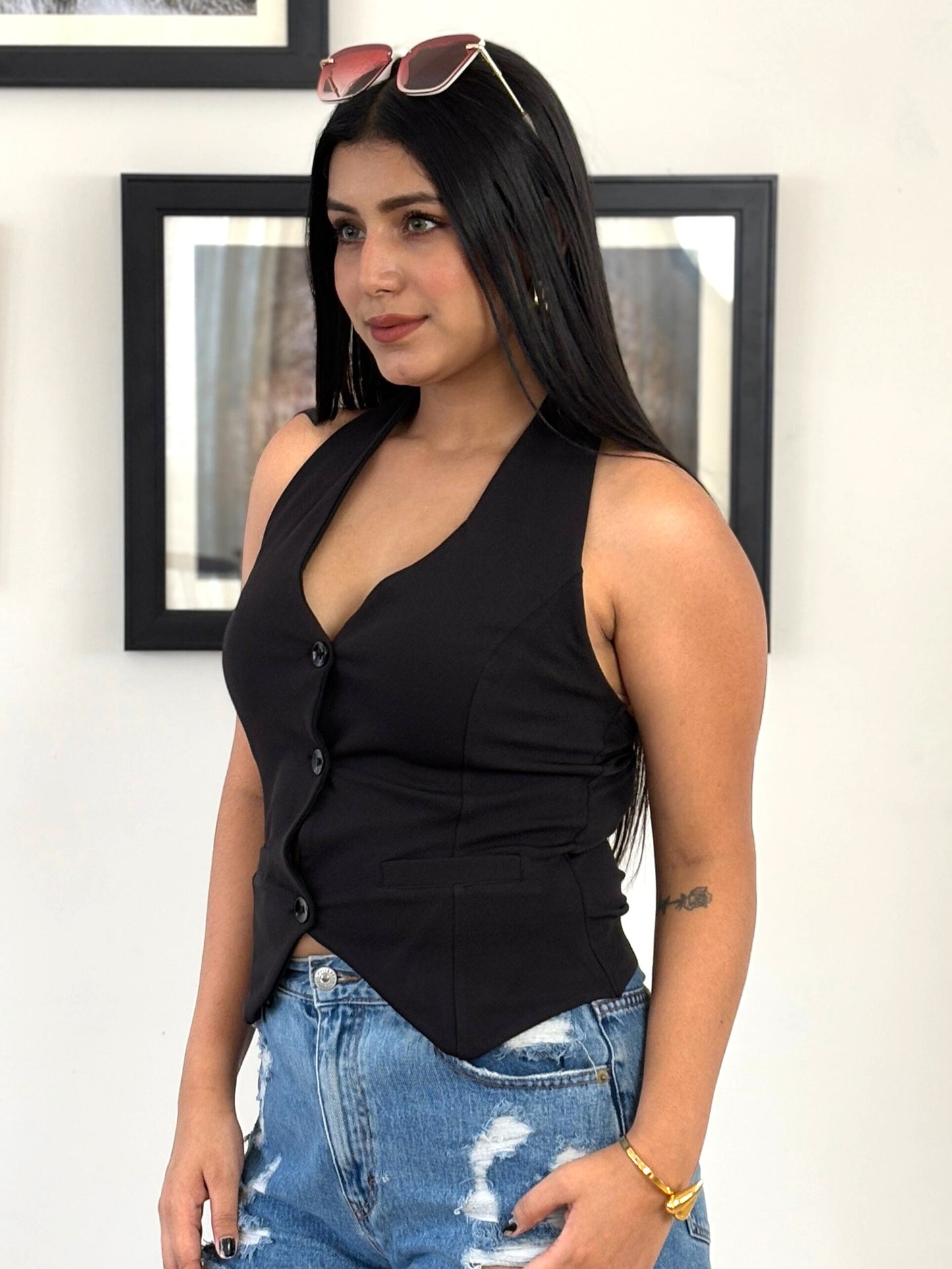 Women Solid Single Breasted Casual Blazer  (Black)