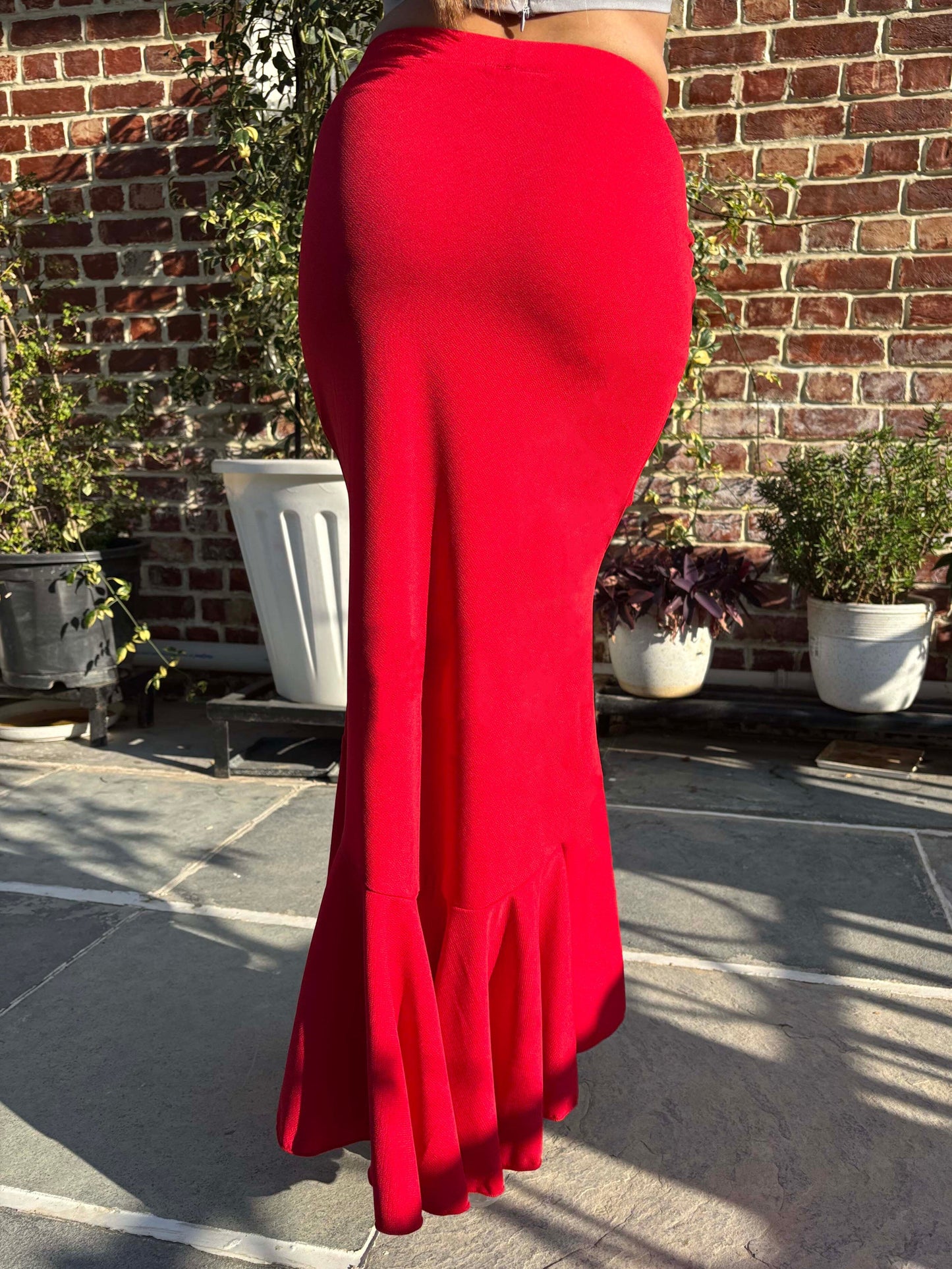 TANDUL Women Stunning Red Skirt