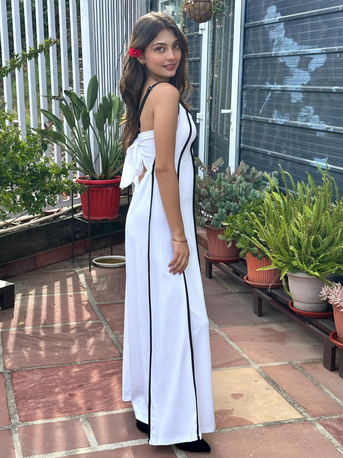 TANDUL Women Trendy White Flared Dress