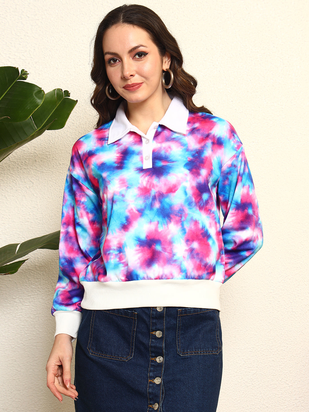 TANDUL Women Stunning Tie-dye Sweatshirt