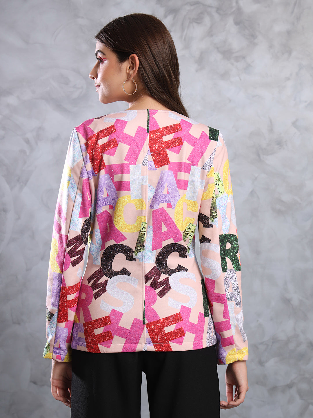 TANDUL  FLEECE BLEND Printed Coat For Women