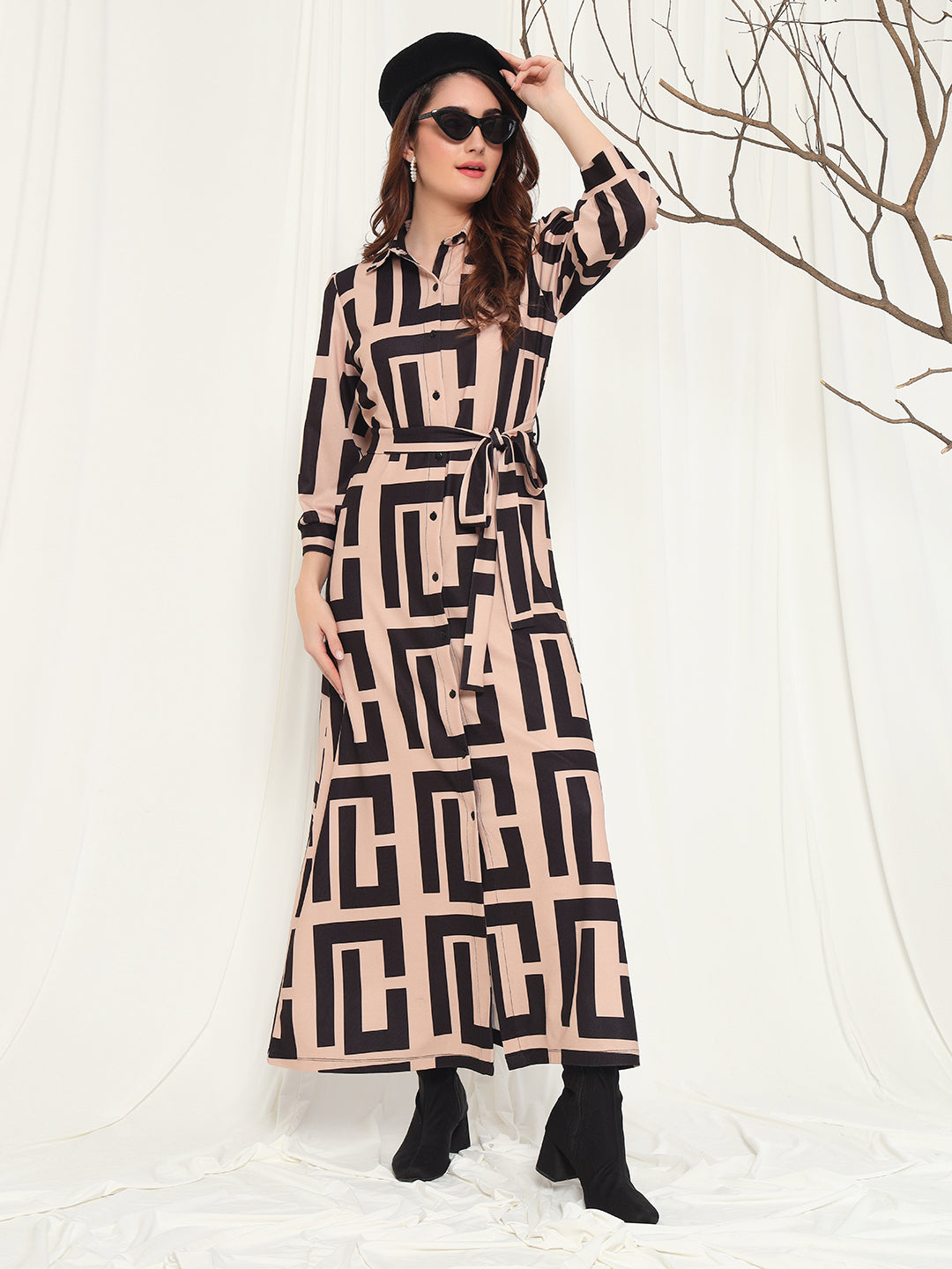 TANDUL  Women Gown Brown Dress